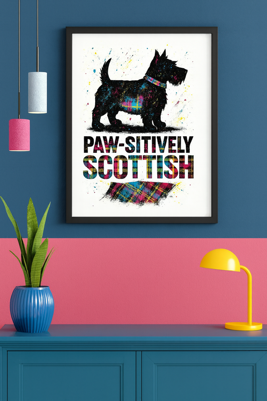 Paw-sitively Scottish Framed Artwork Collection – Iconic Scotland in Colourful Pop Art