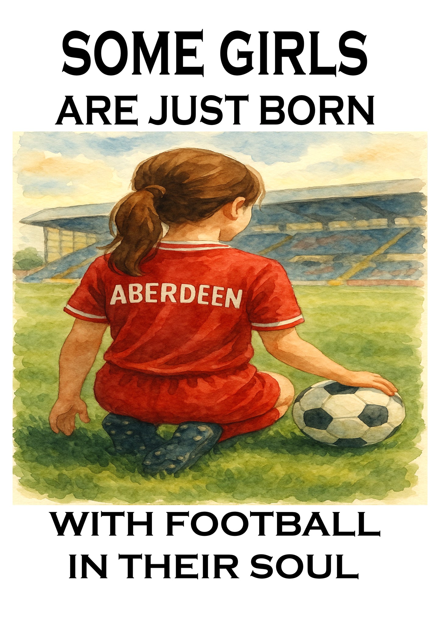 Framed Wall Art – Some Girls Have Football in Their Souls | Inspirational Football Print for Girls & Women