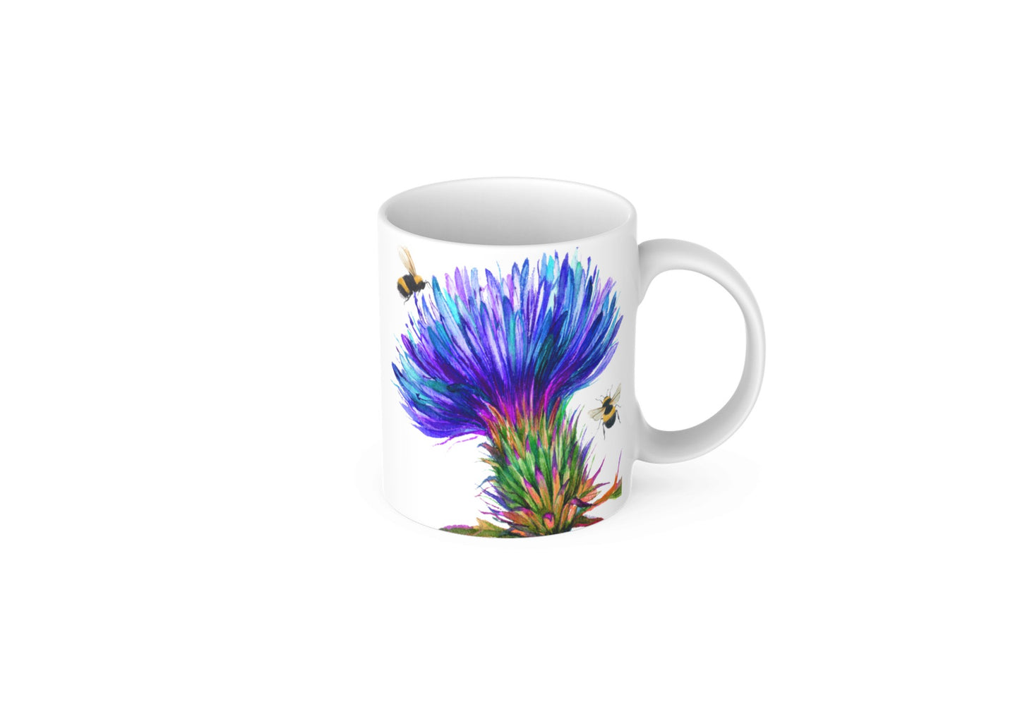 Big Thistle and Bee Tea/ Coffee Ceramic Mug
