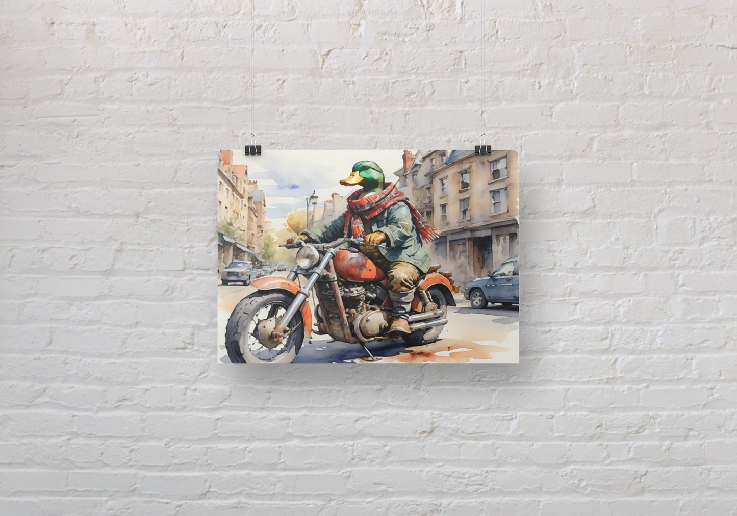 Born to be Wild Duck A3 Wall Art print