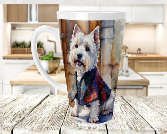 Bruce The Westie 17oz Skinny Latte Coffee Mug