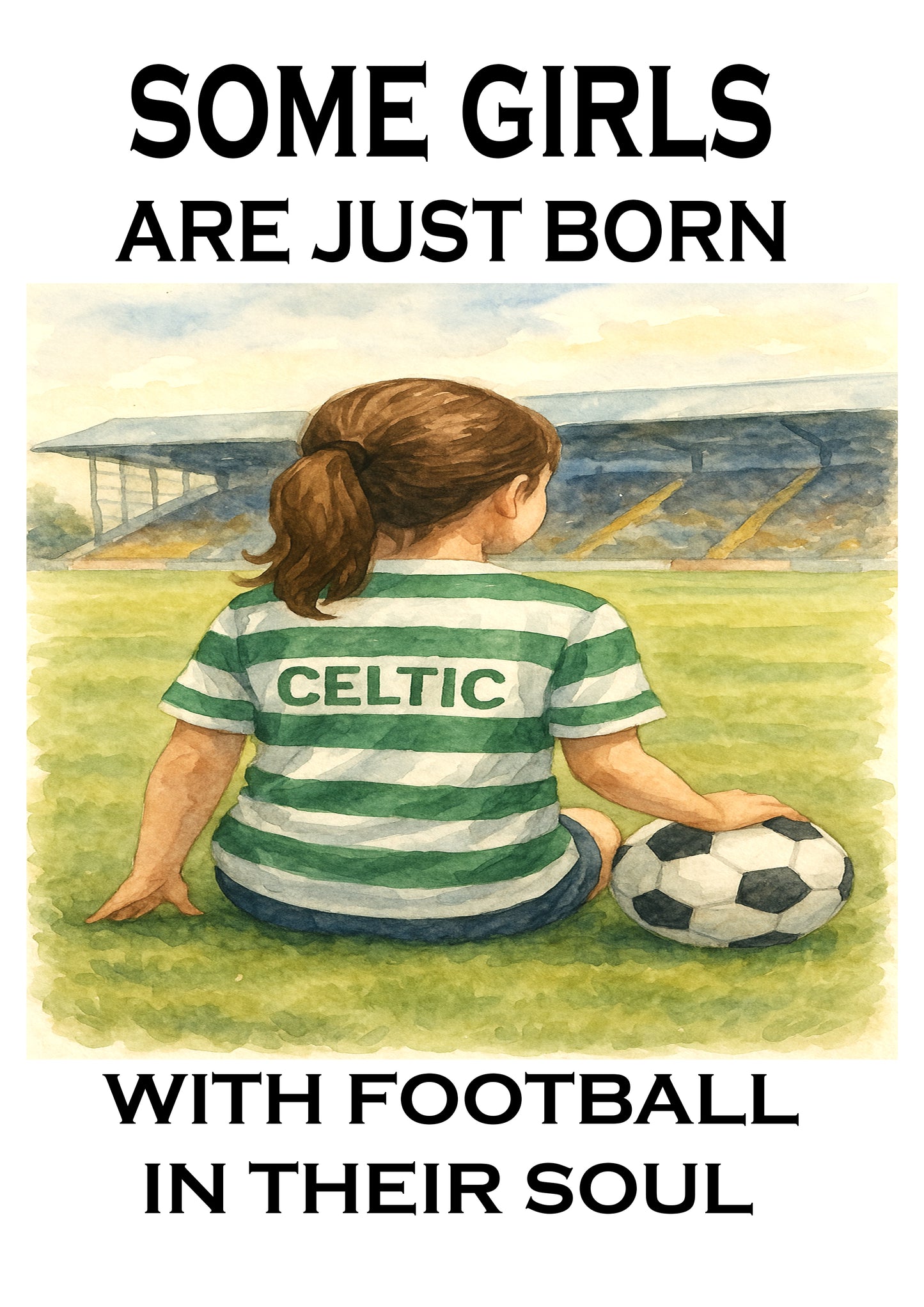 Framed Wall Art – Some Girls Have Football in Their Souls | Inspirational Football Print for Girls & Women