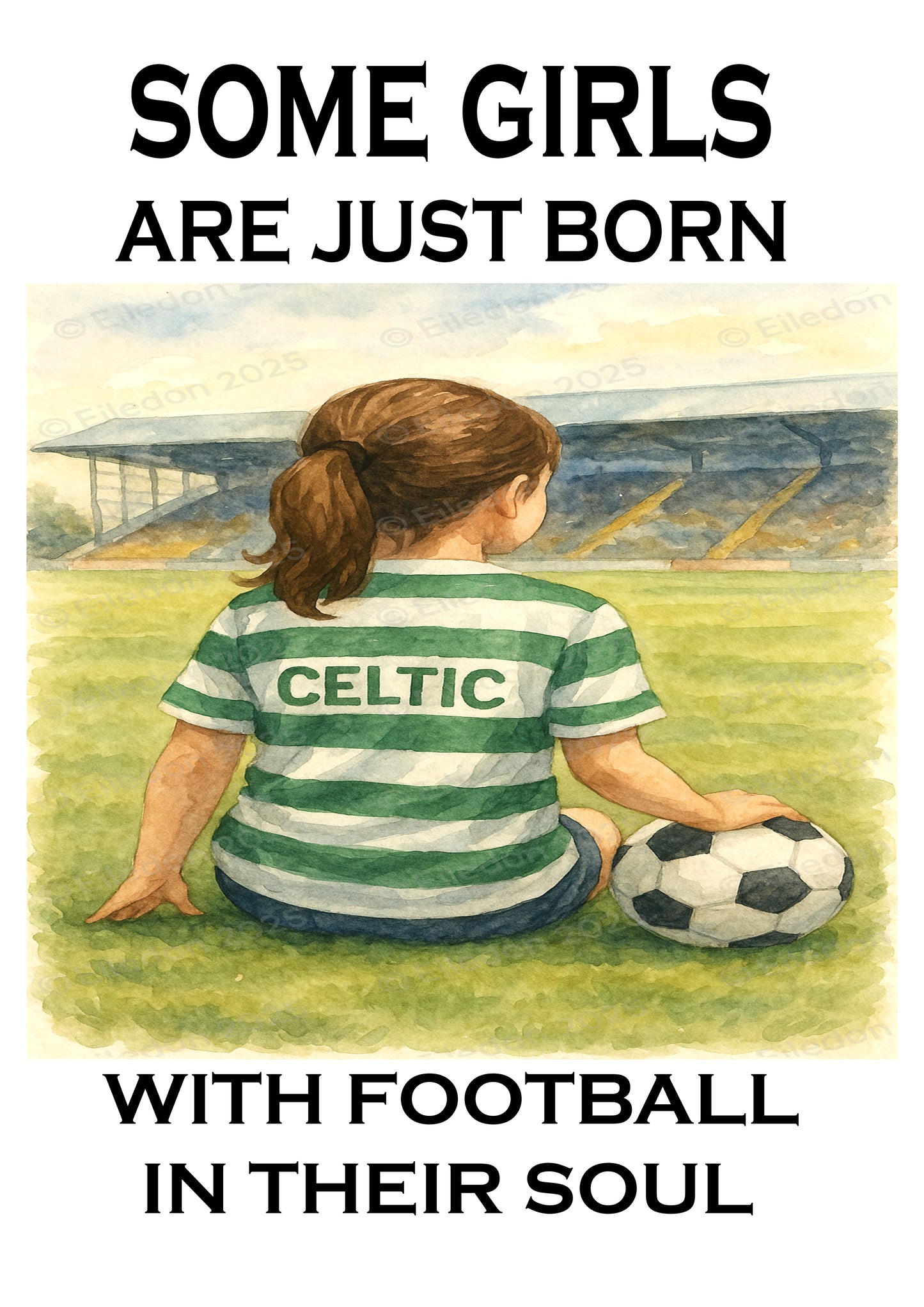 Framed Wall Art – Some Girls Have Football in Their Souls | Inspirational Football Print for Girls & Women
