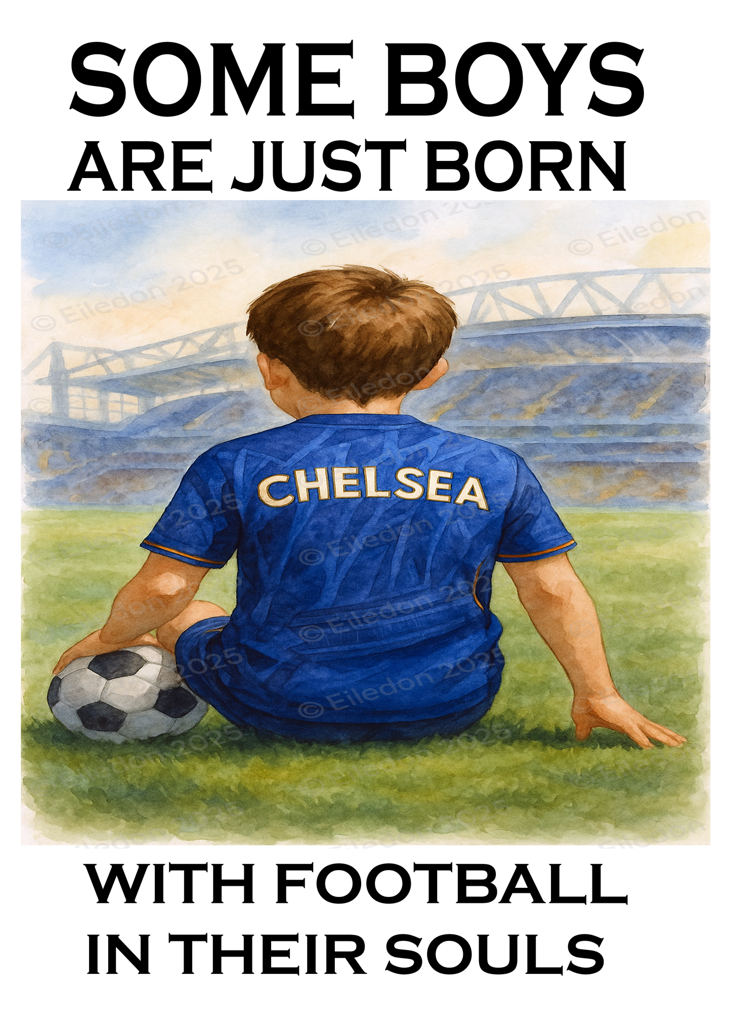 Framed Football Print – Some Boys Are Born with Football in Their Souls