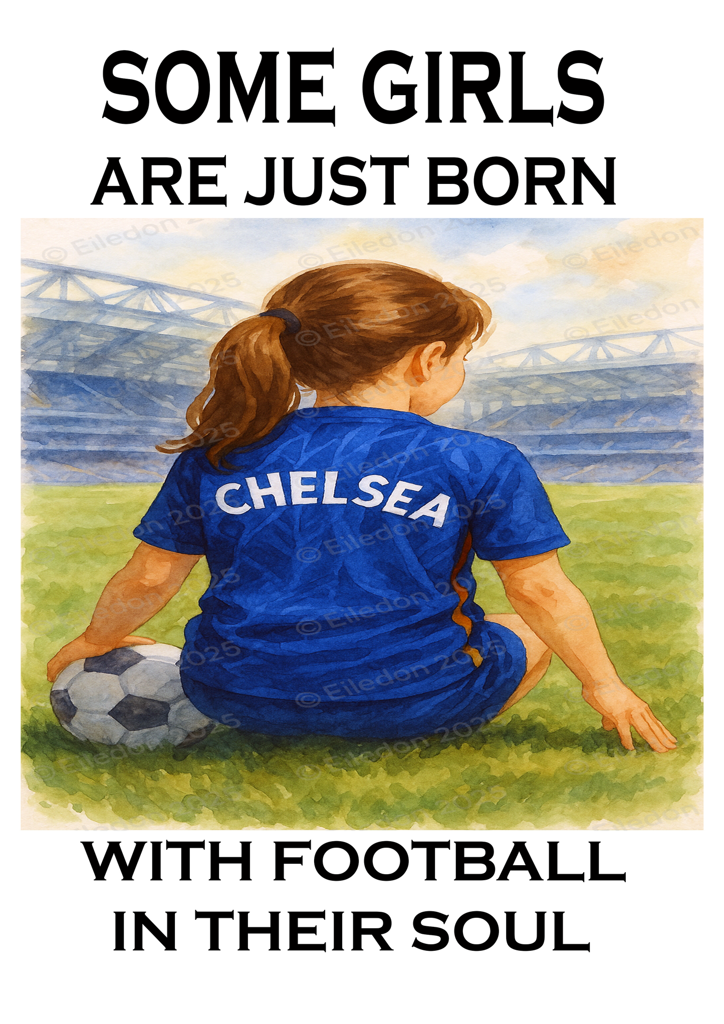 Framed Wall Art – Some Girls Have Football in Their Souls | Inspirational Football Print for Girls & Women
