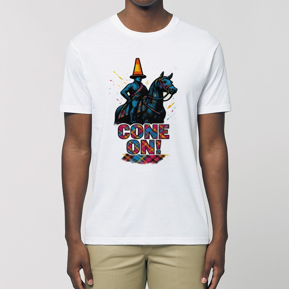 Cone On! Funny Scottish Traffic Cone Statue T-Shirt