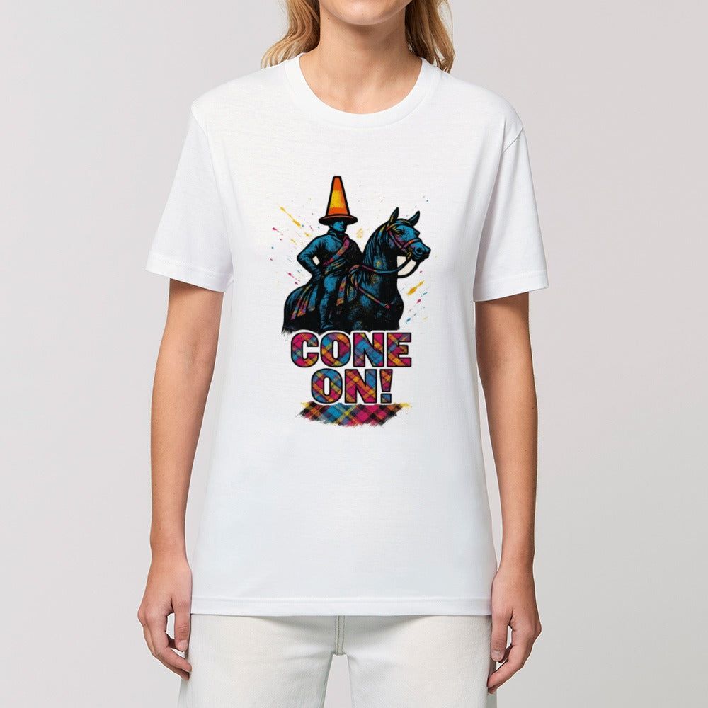 Cone On! Funny Scottish Traffic Cone Statue T-Shirt