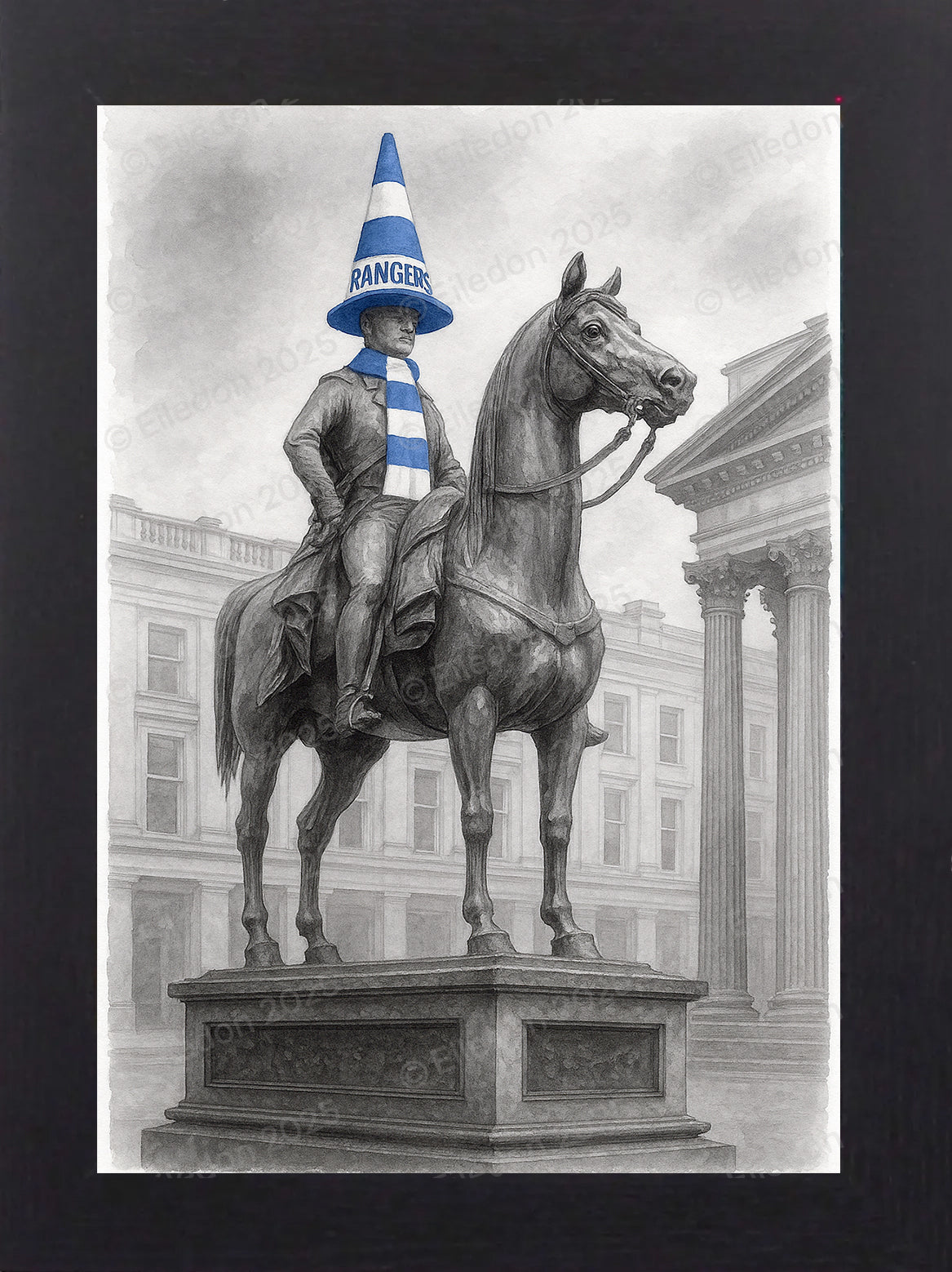 Scottish Football Statue Prints – Framed Art by Eiledon