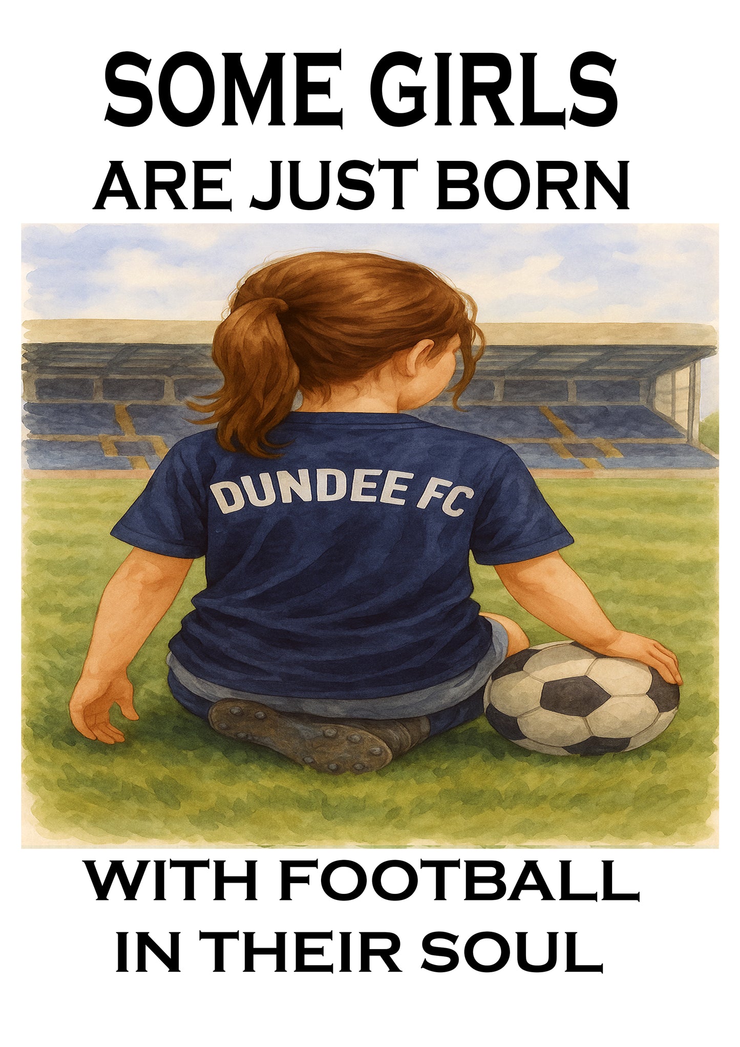 Framed Wall Art – Some Girls Have Football in Their Souls | Inspirational Football Print for Girls & Women