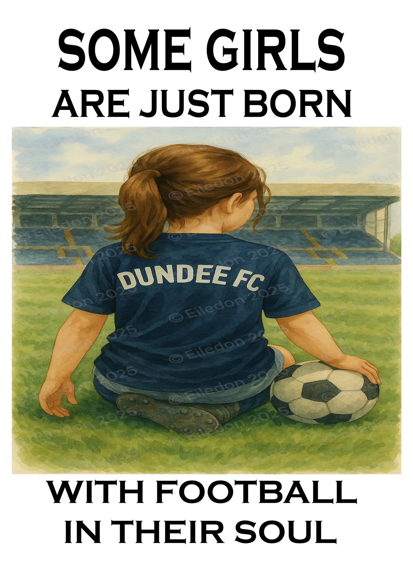 Framed Wall Art – Some Girls Have Football in Their Souls | Inspirational Football Print for Girls & Women