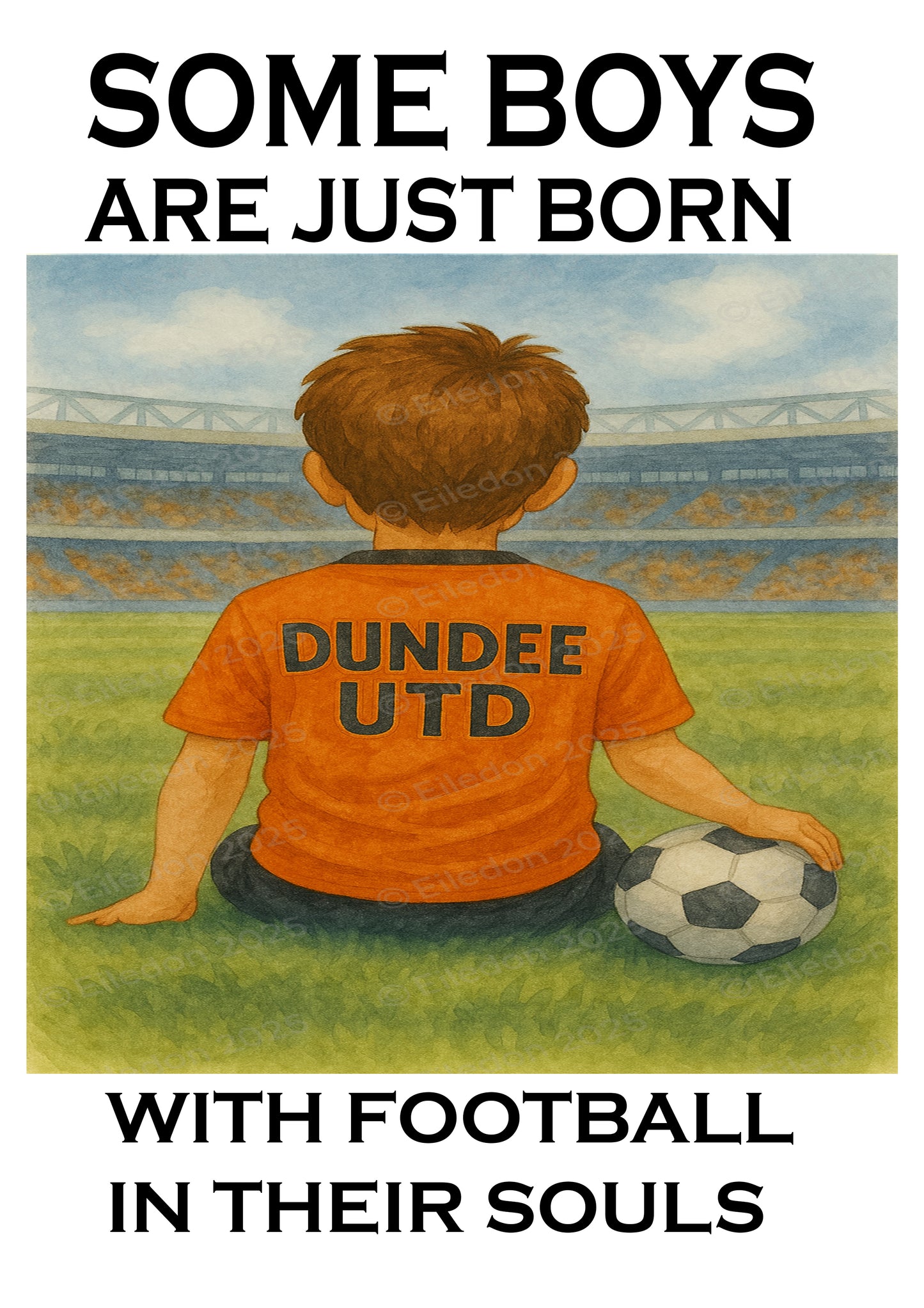 Framed Football Print – Some Boys Are Born with Football in Their Souls