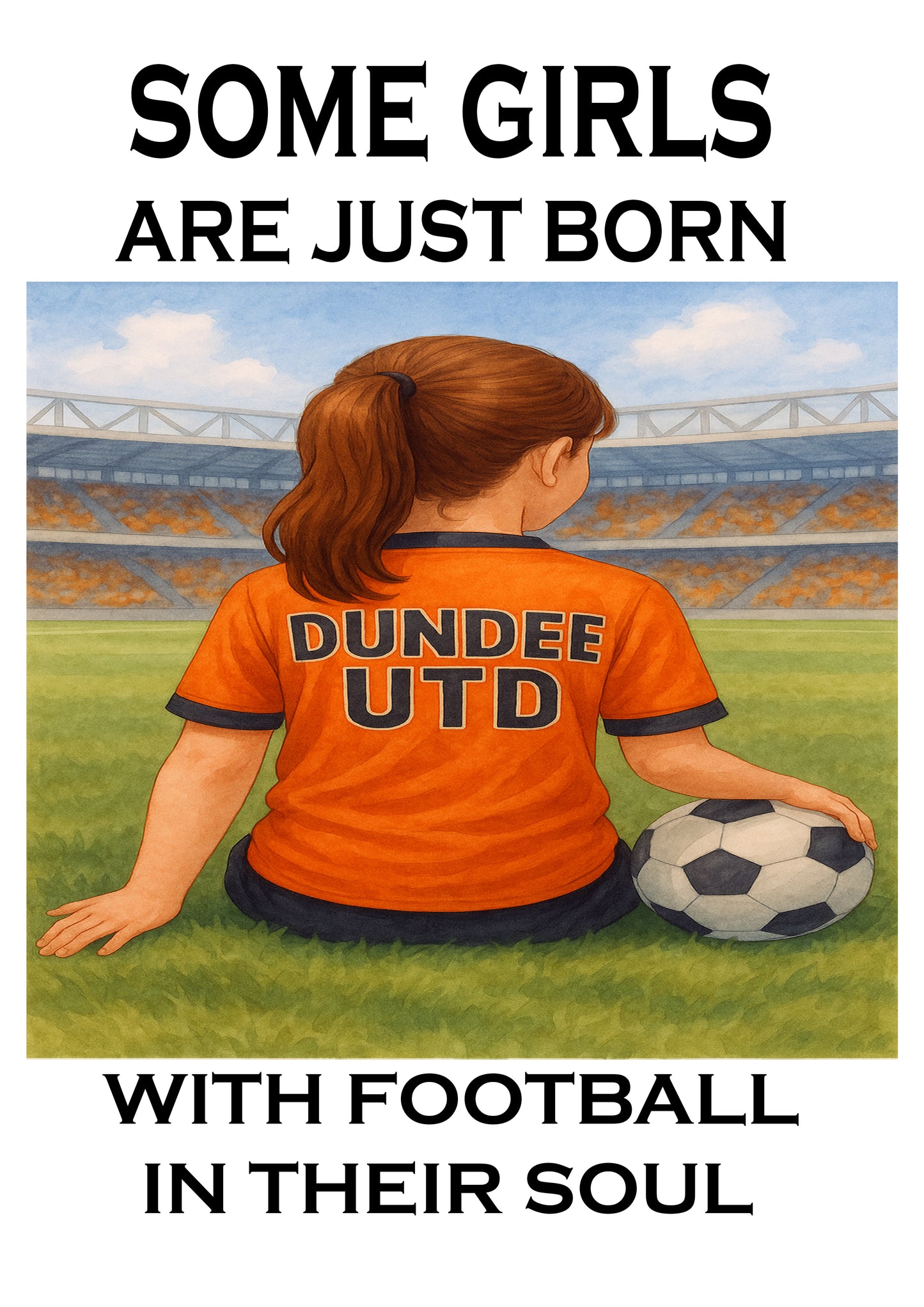 Framed Wall Art – Some Girls Have Football in Their Souls | Inspirational Football Print for Girls & Women