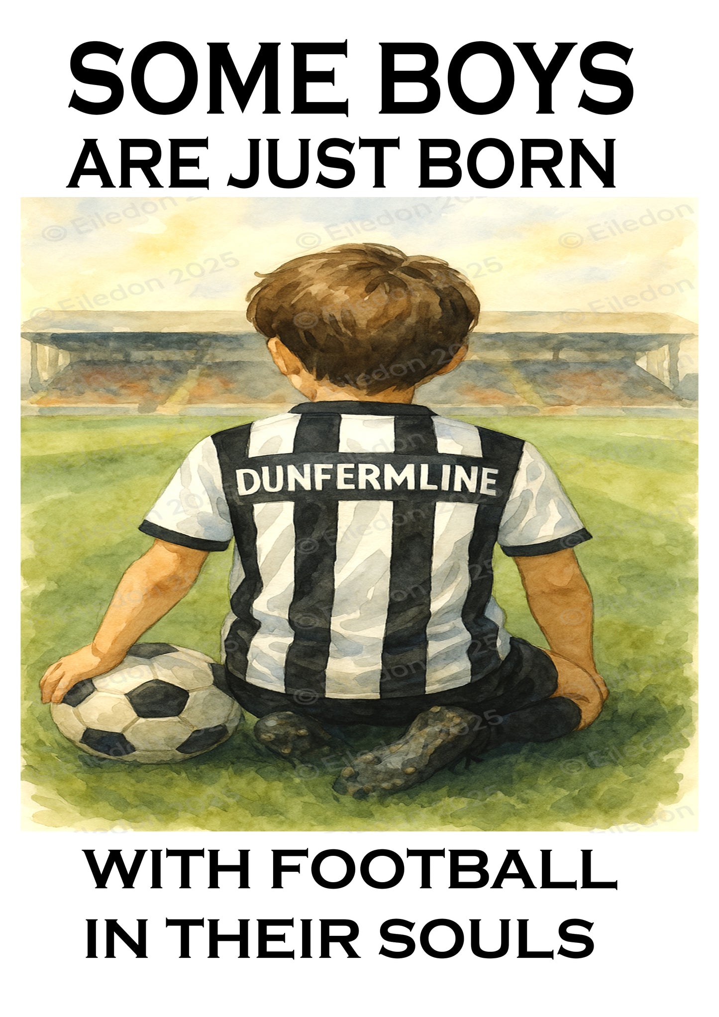 Framed Football Print – Some Boys Are Born with Football in Their Souls
