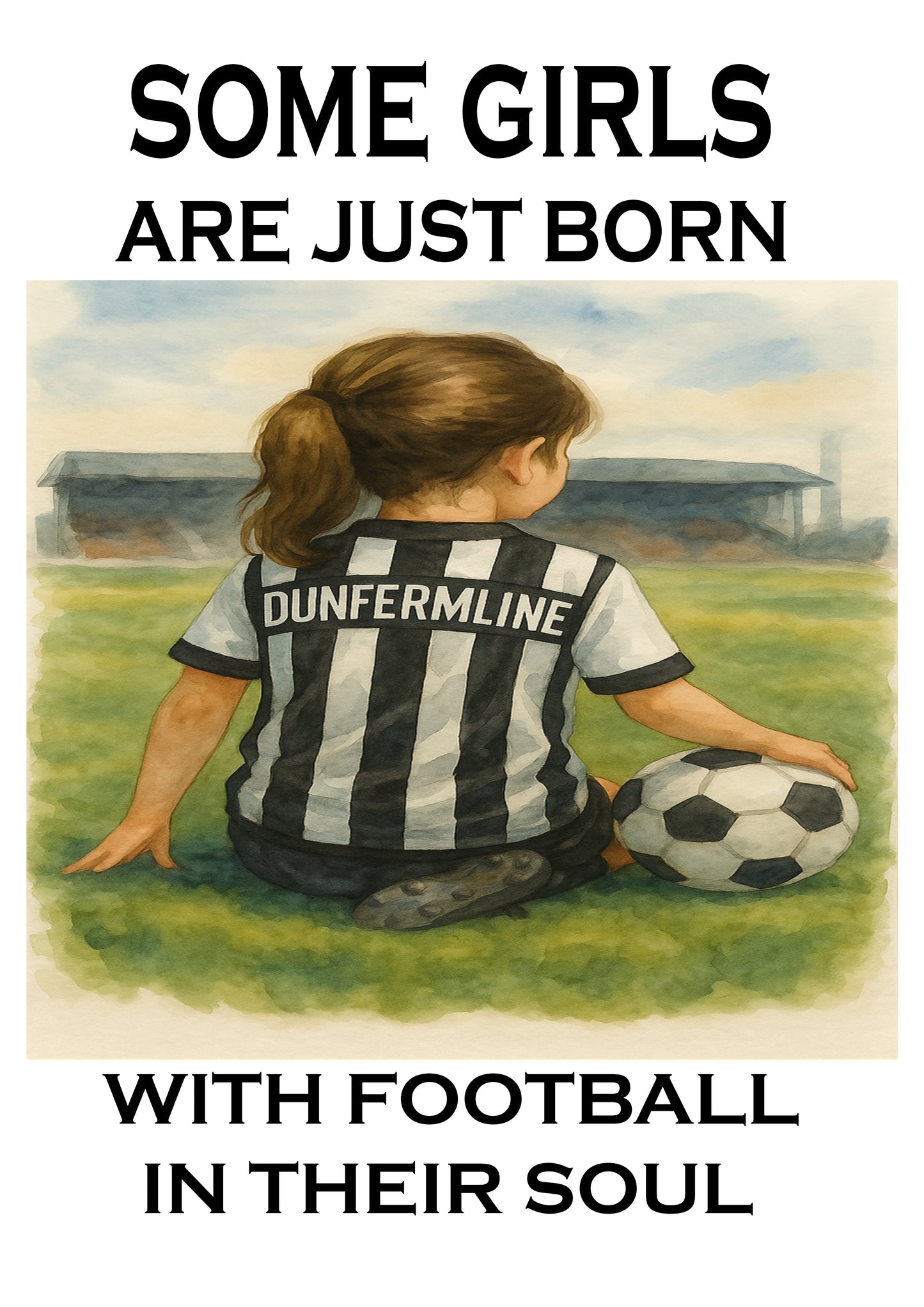 Framed Wall Art – Some Girls Have Football in Their Souls | Inspirational Football Print for Girls & Women