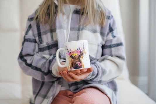 Flowers In Her Hair Highland Cow 11oz Ceramic Mug