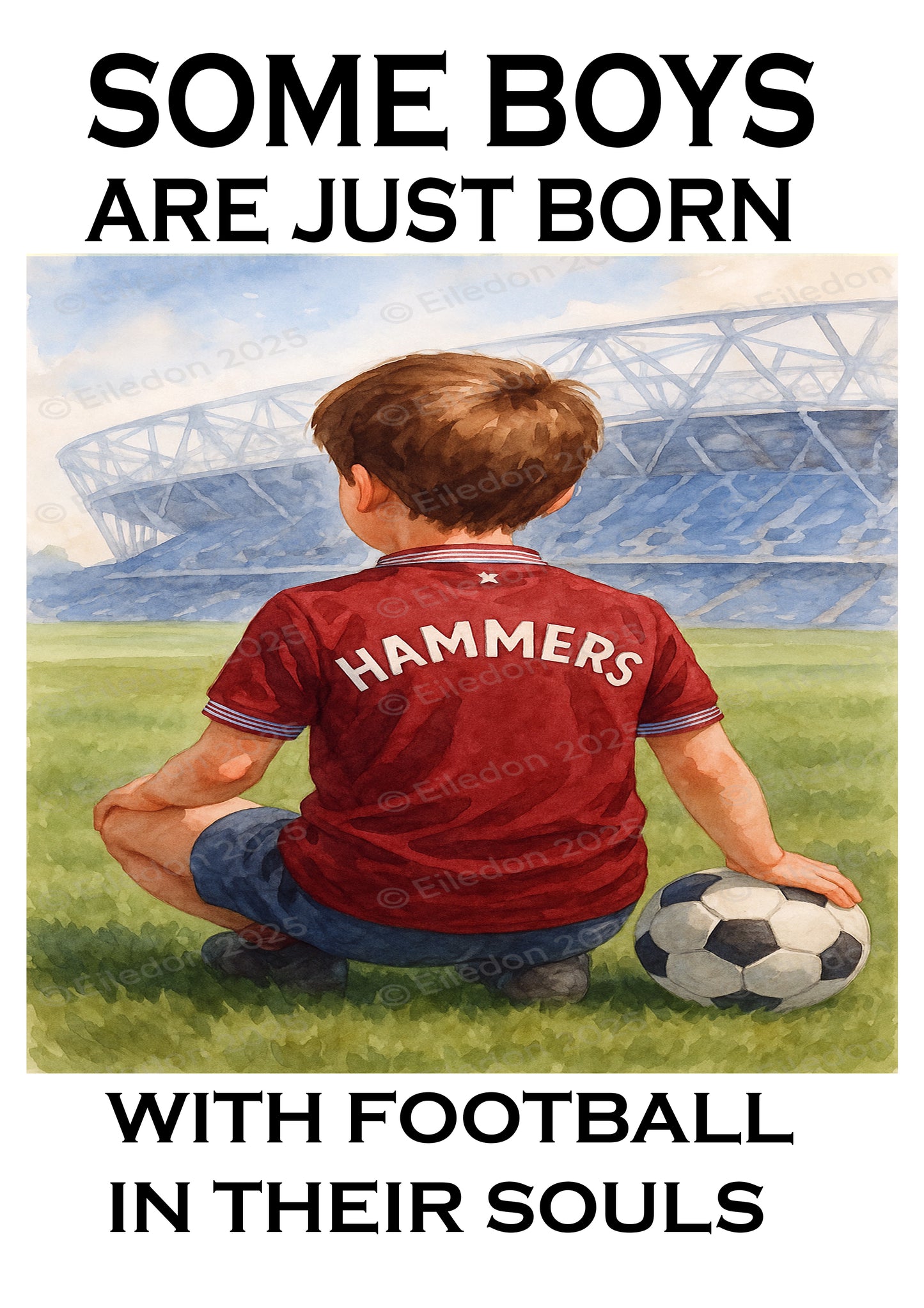 Framed Football Print – Some Boys Are Born with Football in Their Souls