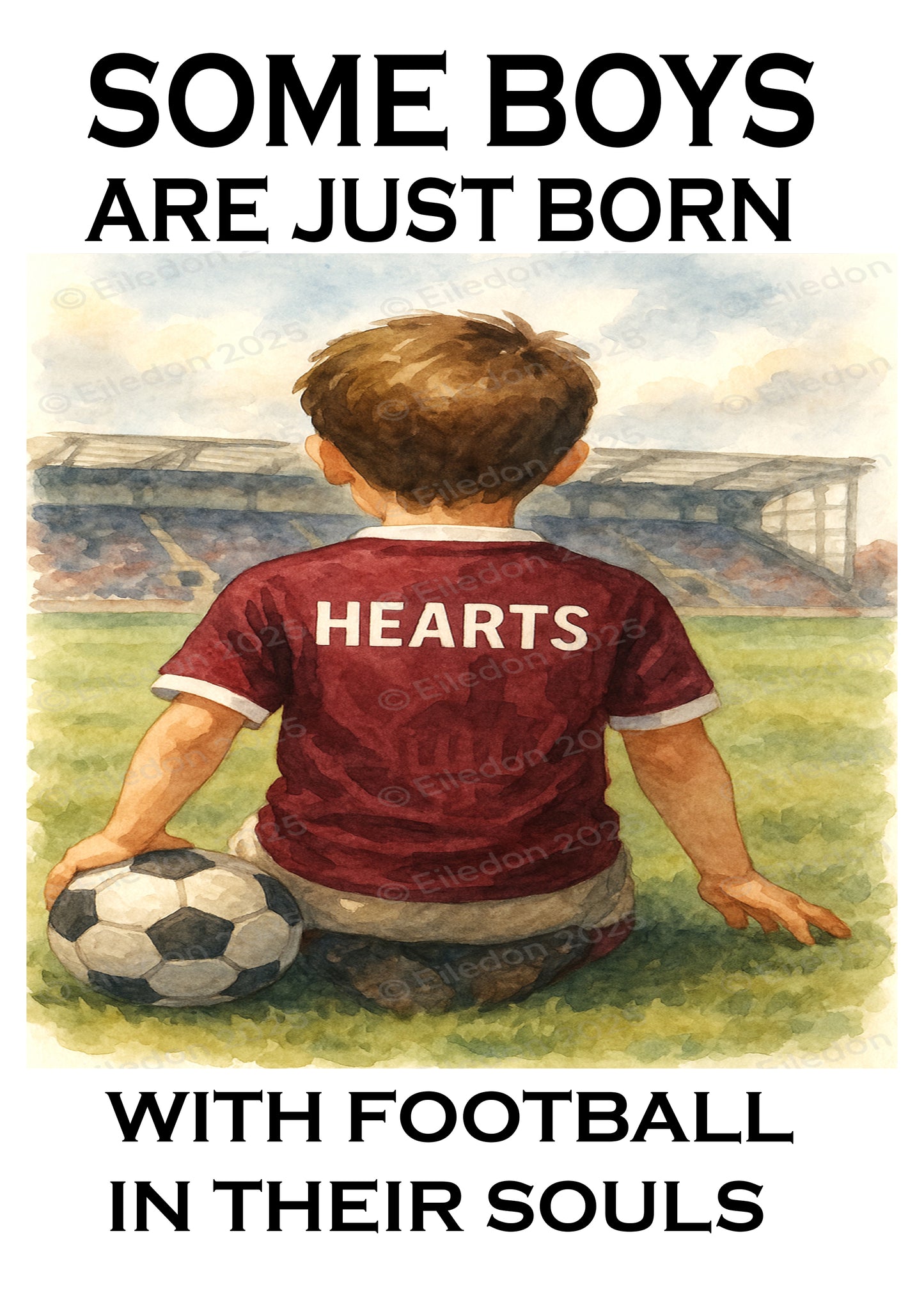 Framed Football Print – Some Boys Are Born with Football in Their Souls