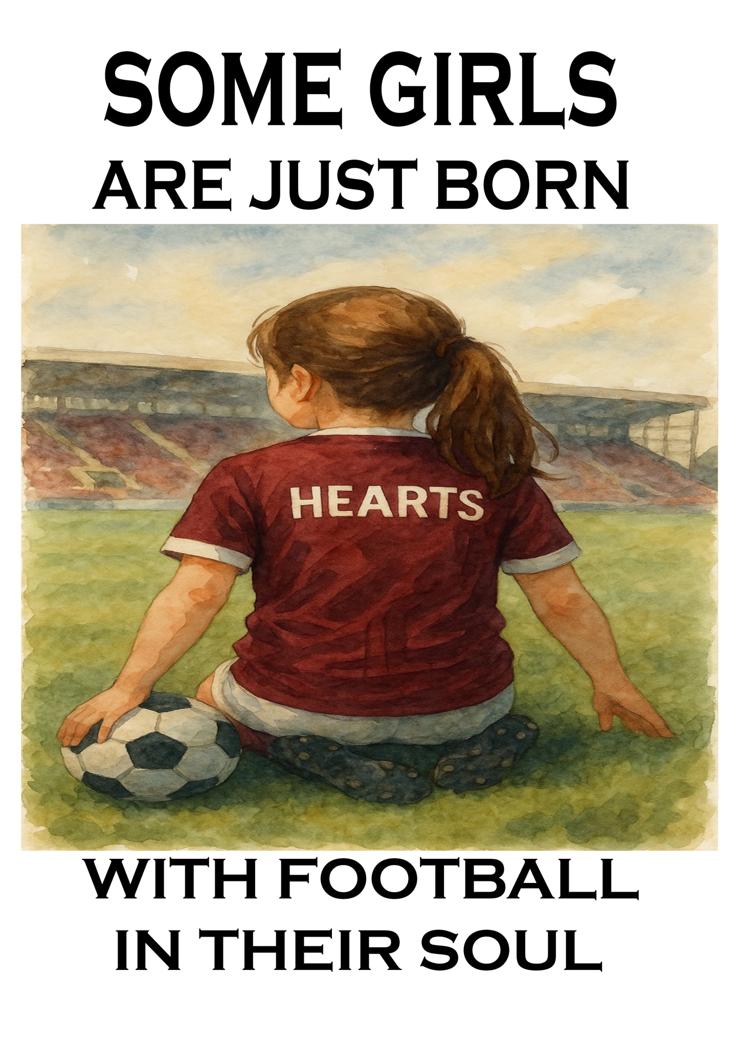 Framed Wall Art – Some Girls Have Football in Their Souls | Inspirational Football Print for Girls & Women