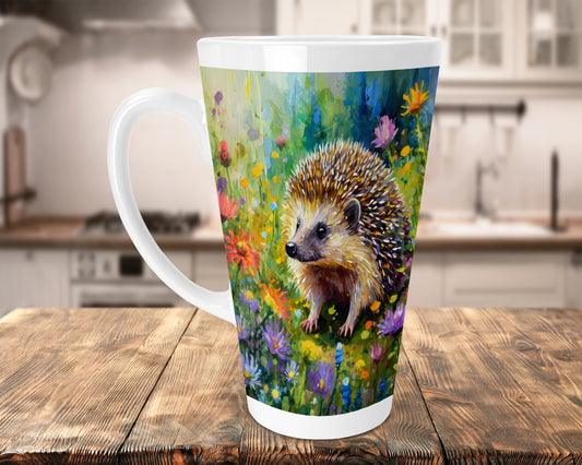 Hedgehog Wildflowers 17oz Latte Mug
