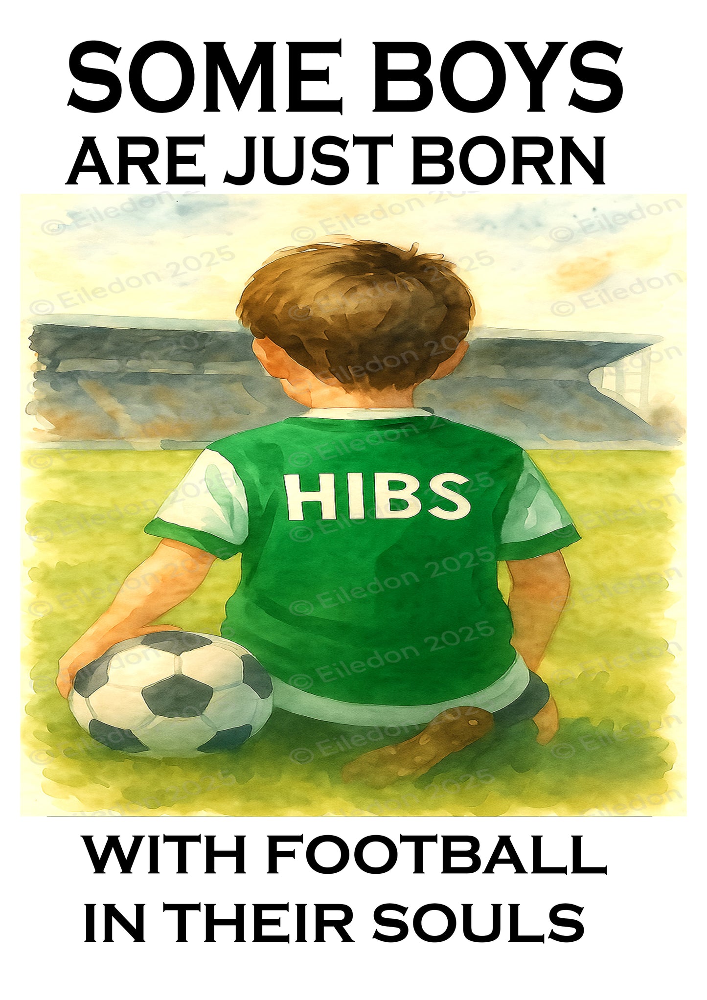 Framed Football Print – Some Boys Are Born with Football in Their Souls