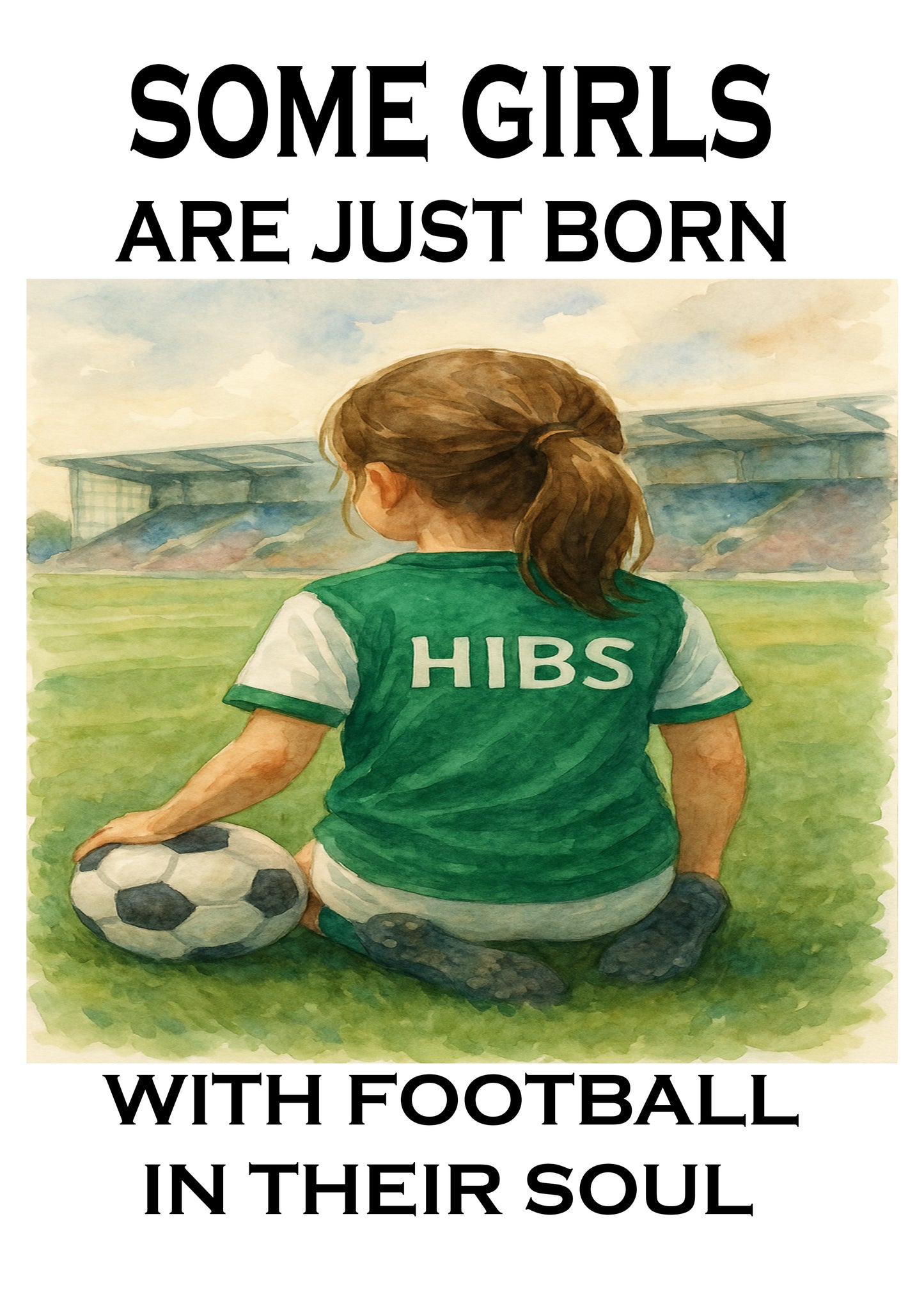 Framed Wall Art – Some Girls Have Football in Their Souls | Inspirational Football Print for Girls & Women