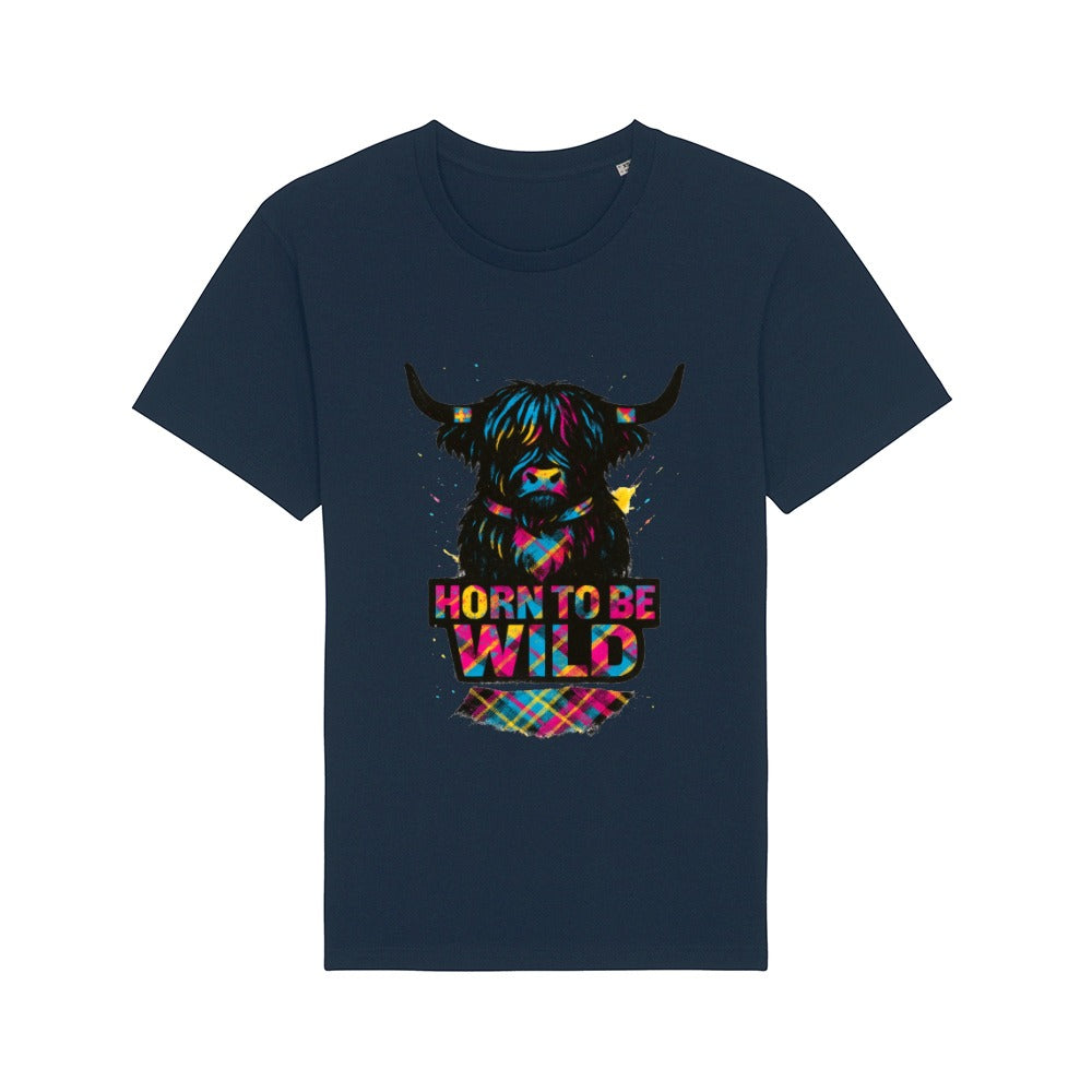 Horn to Be Wild Highland Cow Funny Scottish T-Shirt
