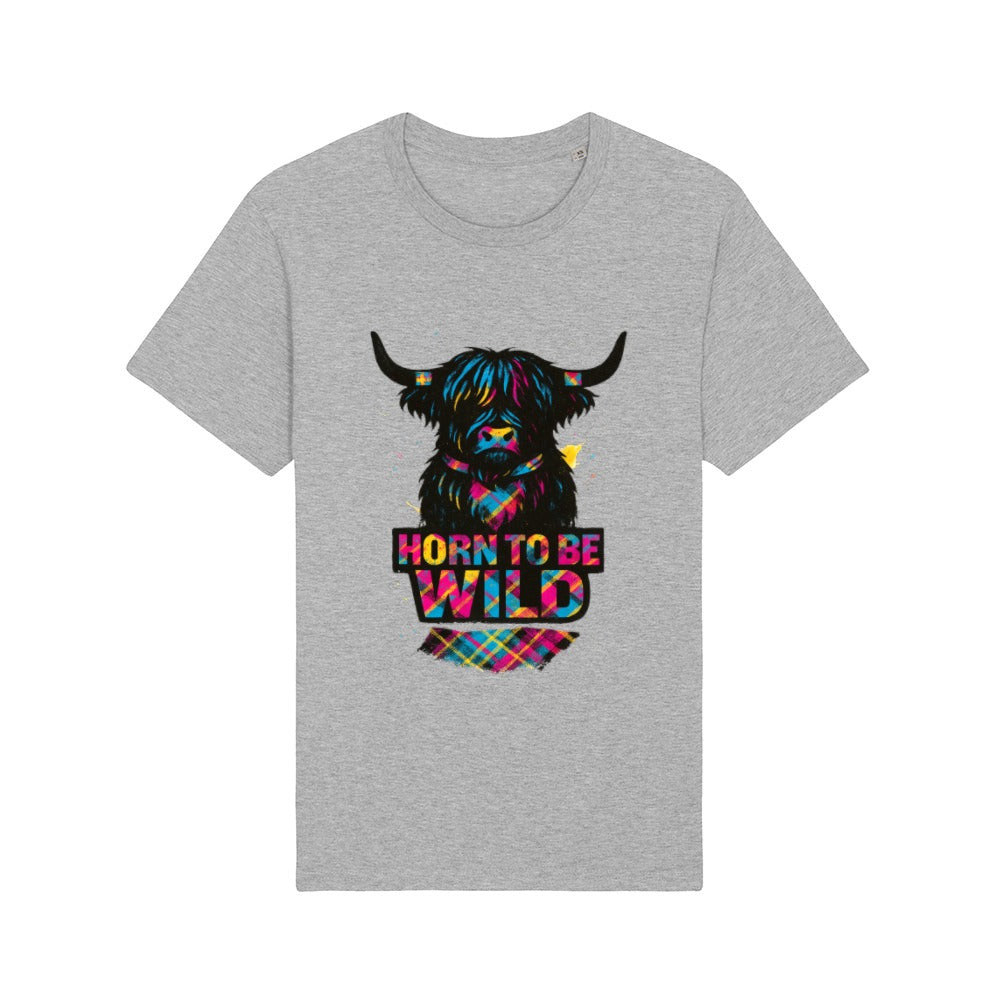 Horn to Be Wild Highland Cow Funny Scottish T-Shirt