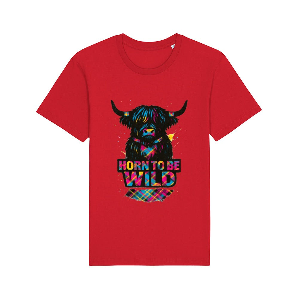 Horn to Be Wild Highland Cow Funny Scottish T-Shirt