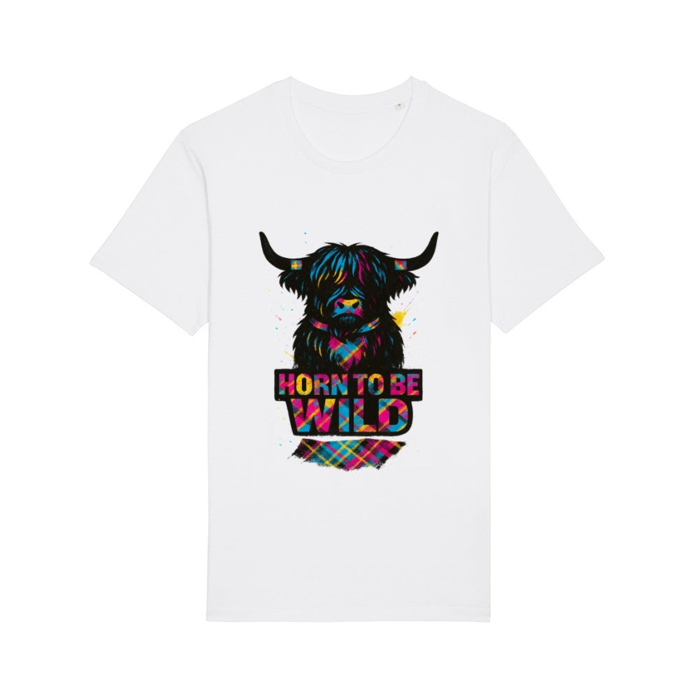 Horn to Be Wild Highland Cow Funny Scottish T-Shirt