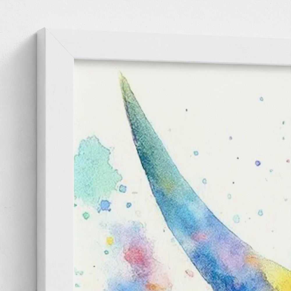 Bubbles of Colour | Highland Cow Wall Art | Thistle Bee Art