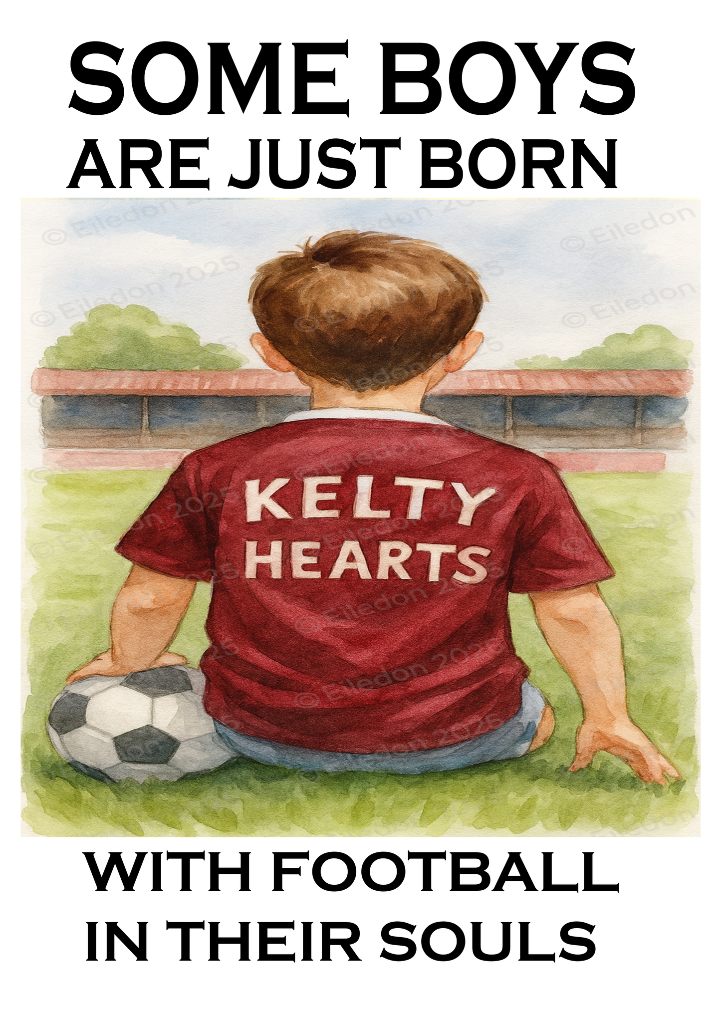 Framed Football Print – Some Boys Are Born with Football in Their Souls
