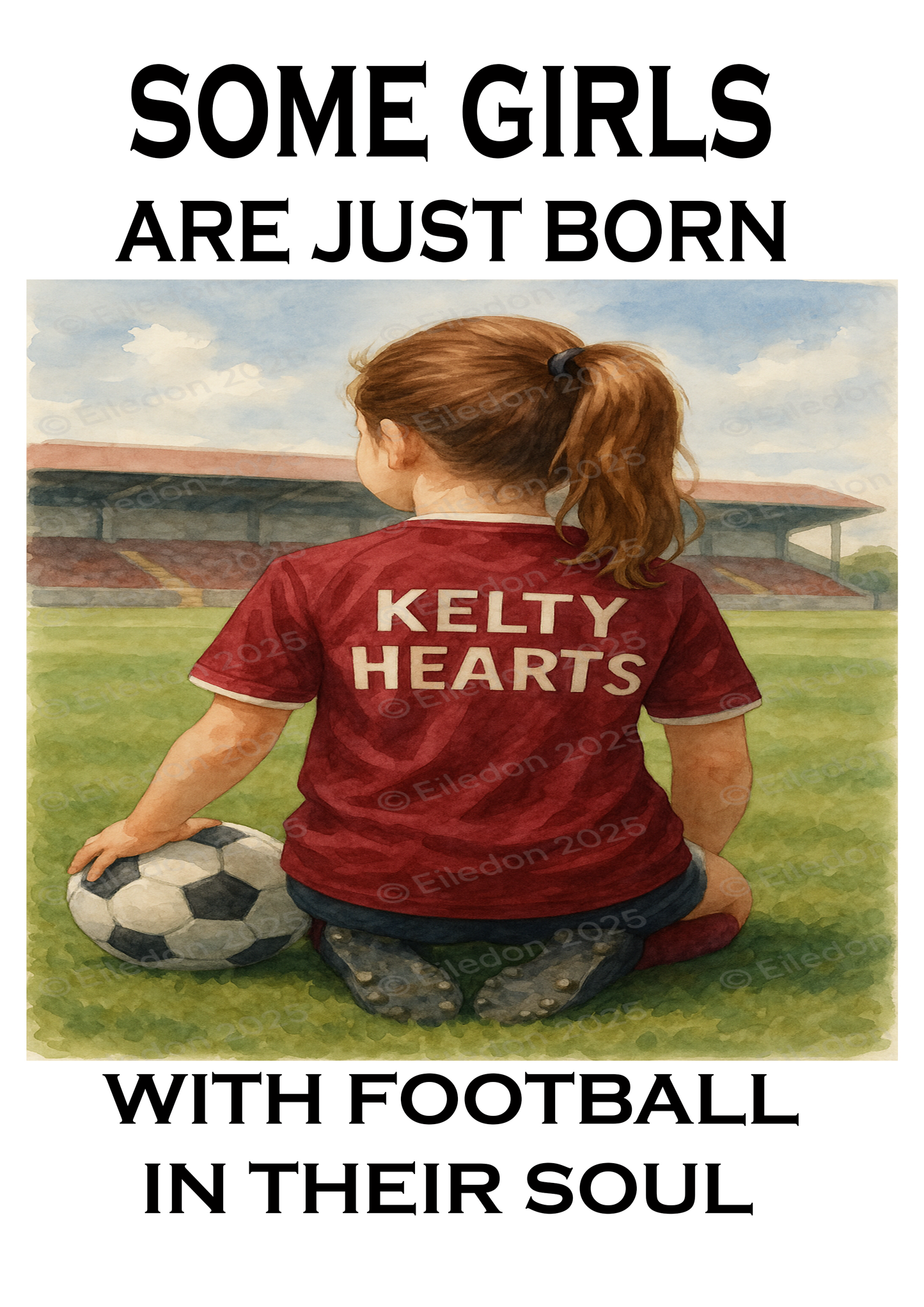 Framed Wall Art – Some Girls Have Football in Their Souls | Inspirational Football Print for Girls & Women