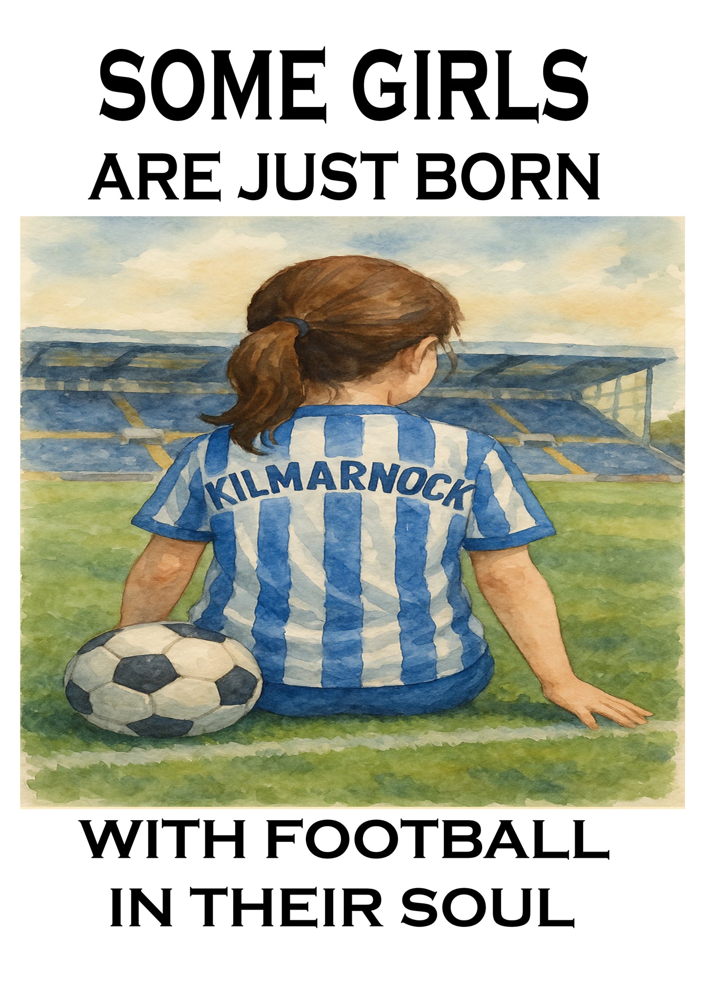Framed Wall Art – Some Girls Have Football in Their Souls | Inspirational Football Print for Girls & Women