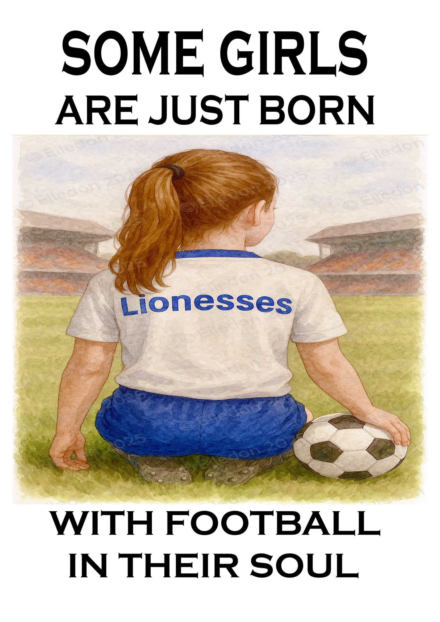 Framed Wall Art – Some Girls Have Football in Their Souls | Inspirational Football Print for Girls & Women