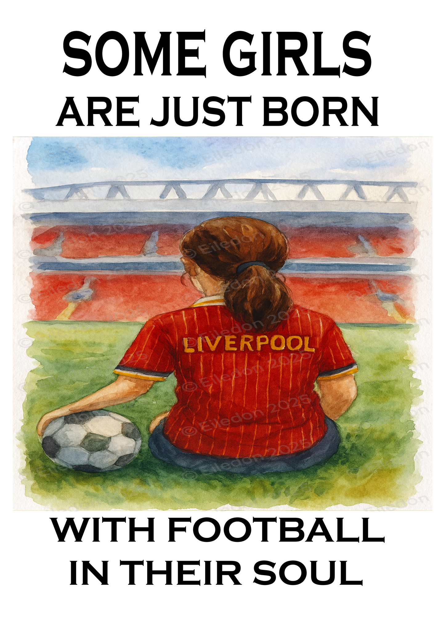 Framed Wall Art – Some Girls Have Football in Their Souls | Inspirational Football Print for Girls & Women