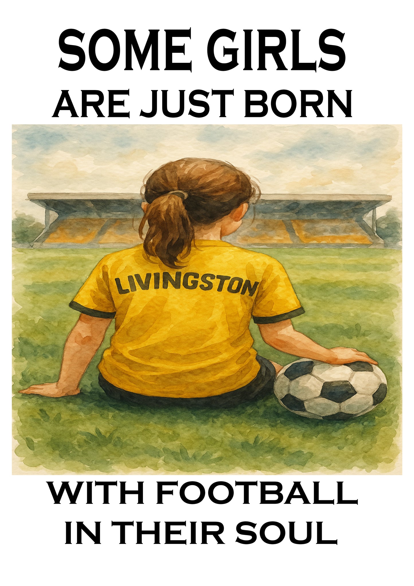 Framed Wall Art – Some Girls Have Football in Their Souls | Inspirational Football Print for Girls & Women
