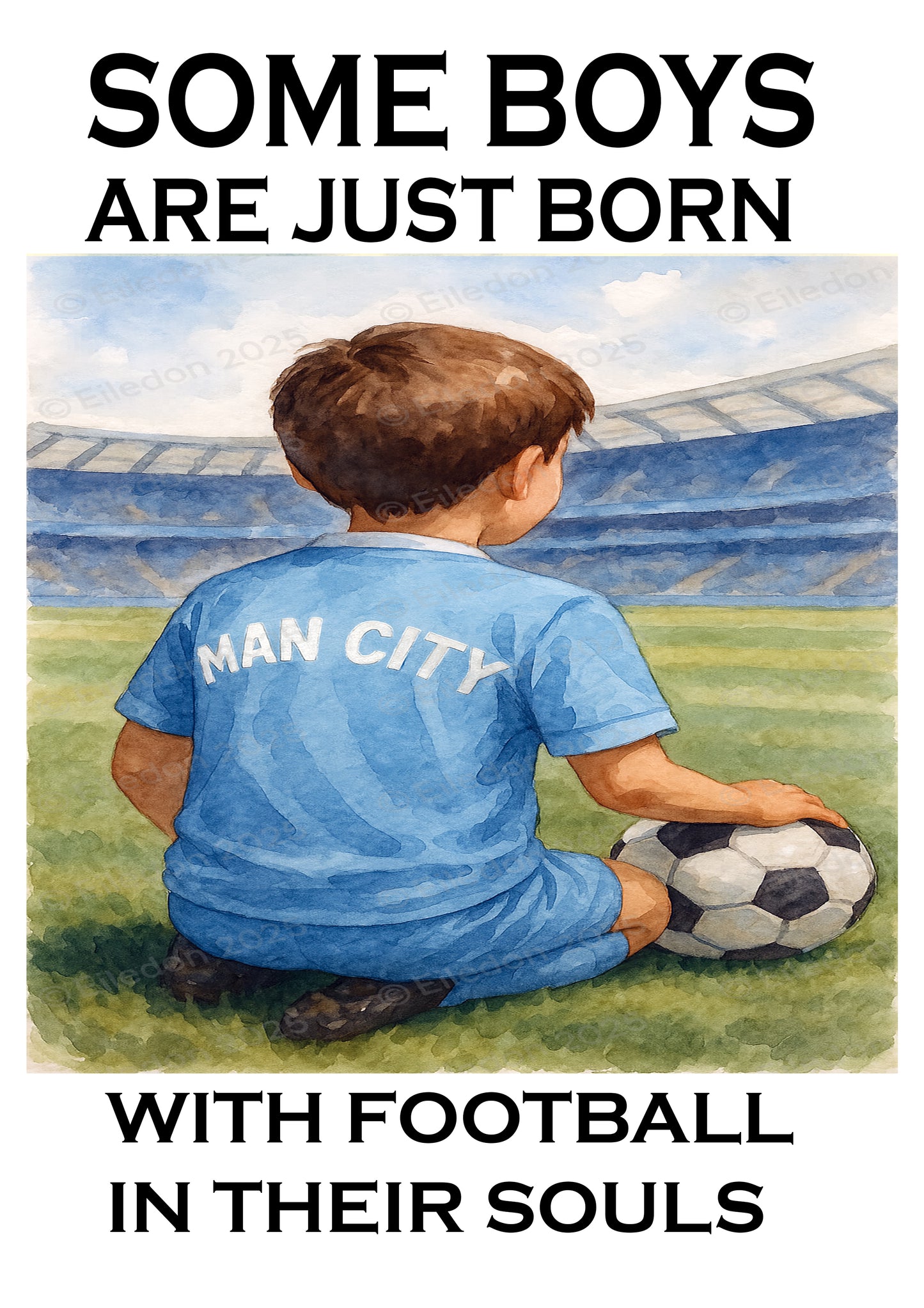 Framed Football Print – Some Boys Are Born with Football in Their Souls