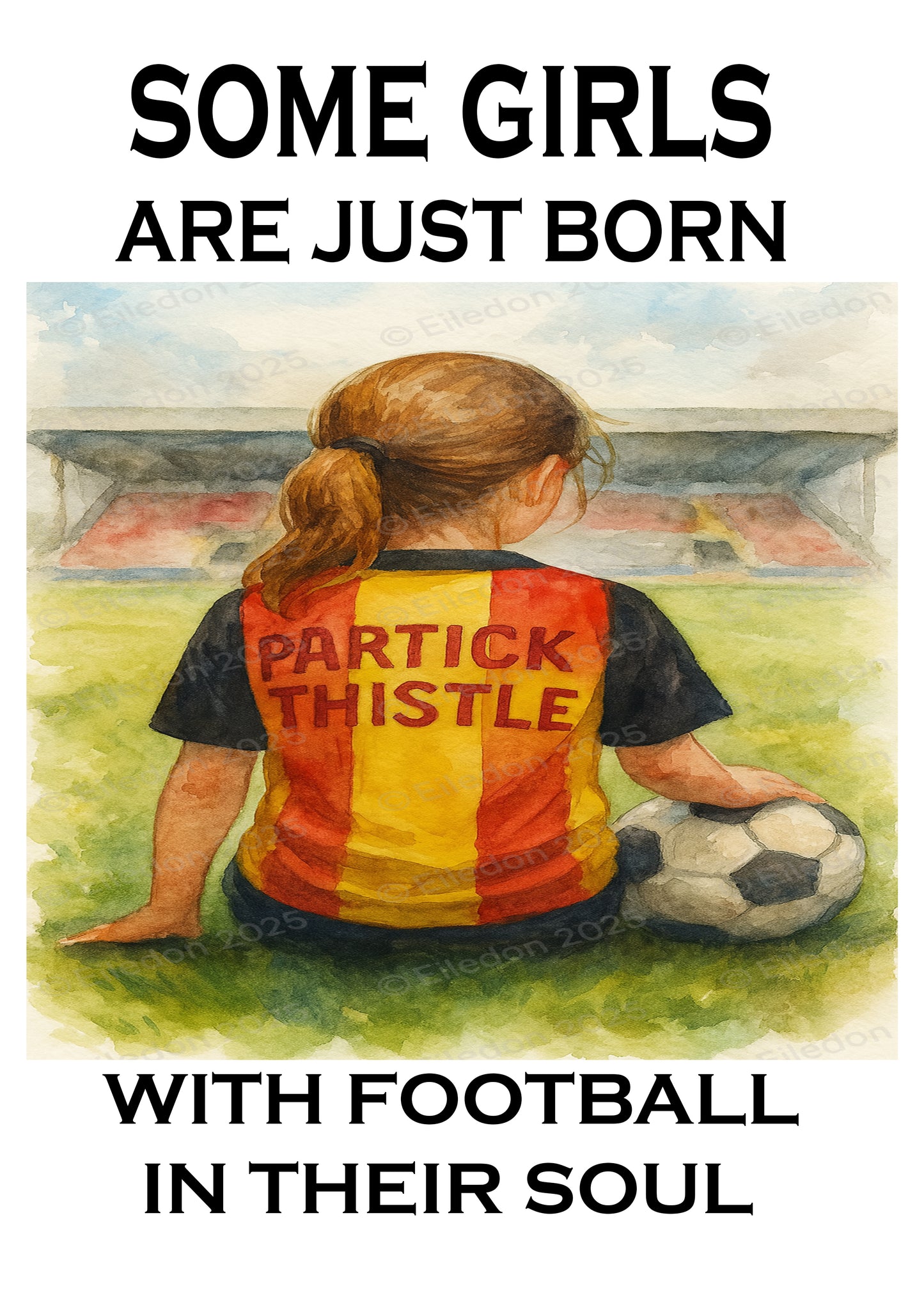 Framed Wall Art – Some Girls Have Football in Their Souls | Inspirational Football Print for Girls & Women