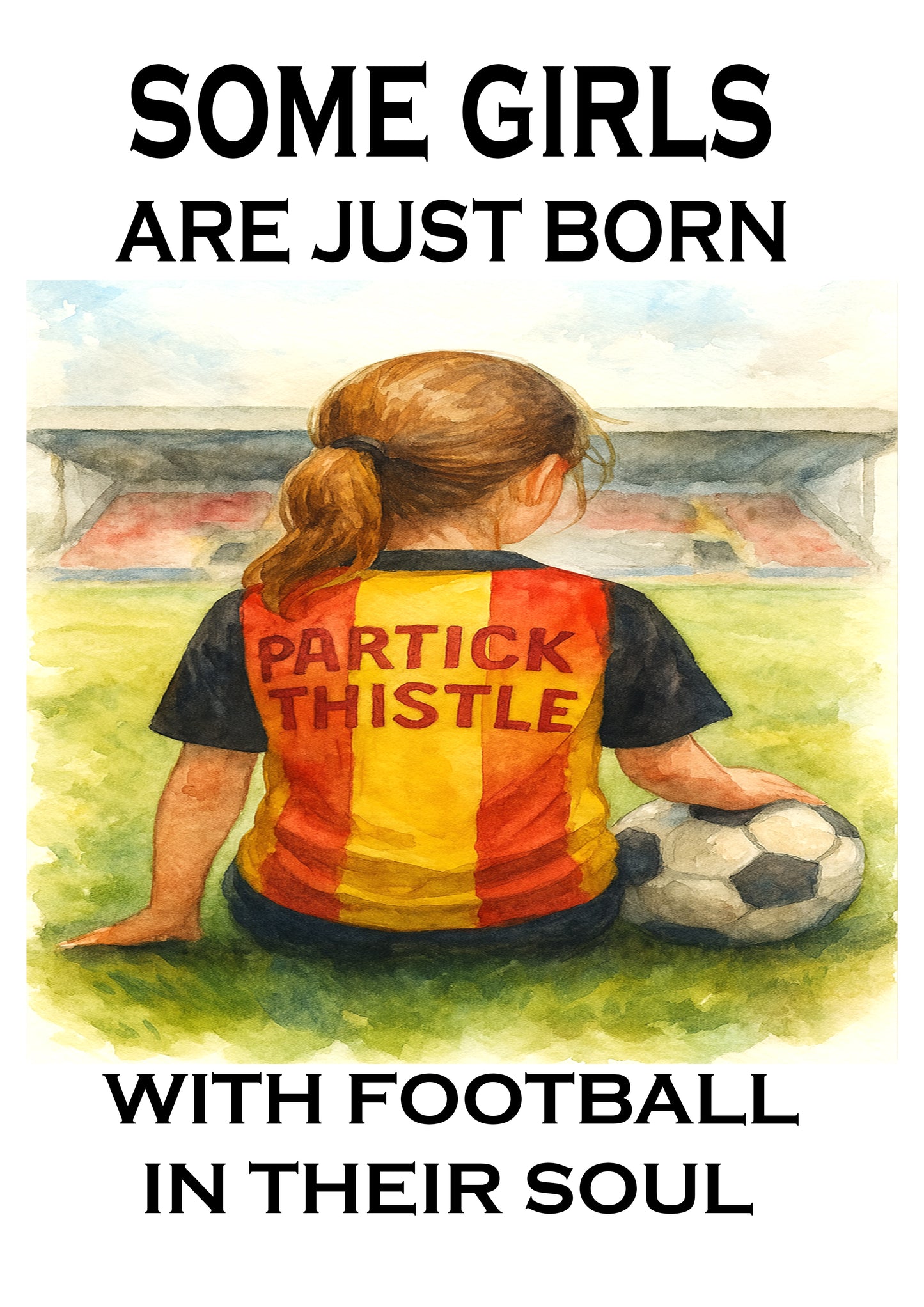 Framed Wall Art – Some Girls Have Football in Their Souls | Inspirational Football Print for Girls & Women