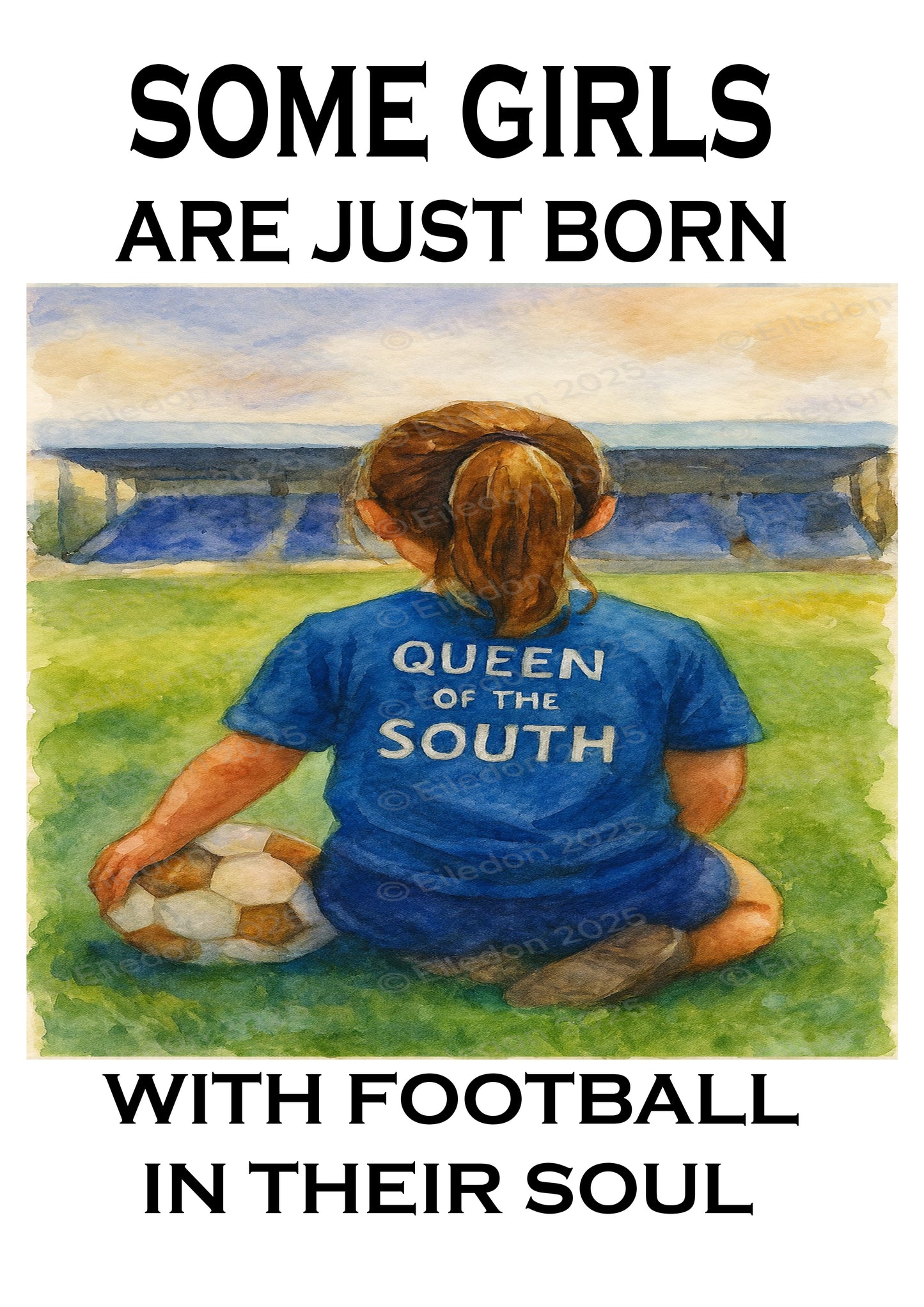 Framed Wall Art – Some Girls Have Football in Their Souls | Inspirational Football Print for Girls & Women
