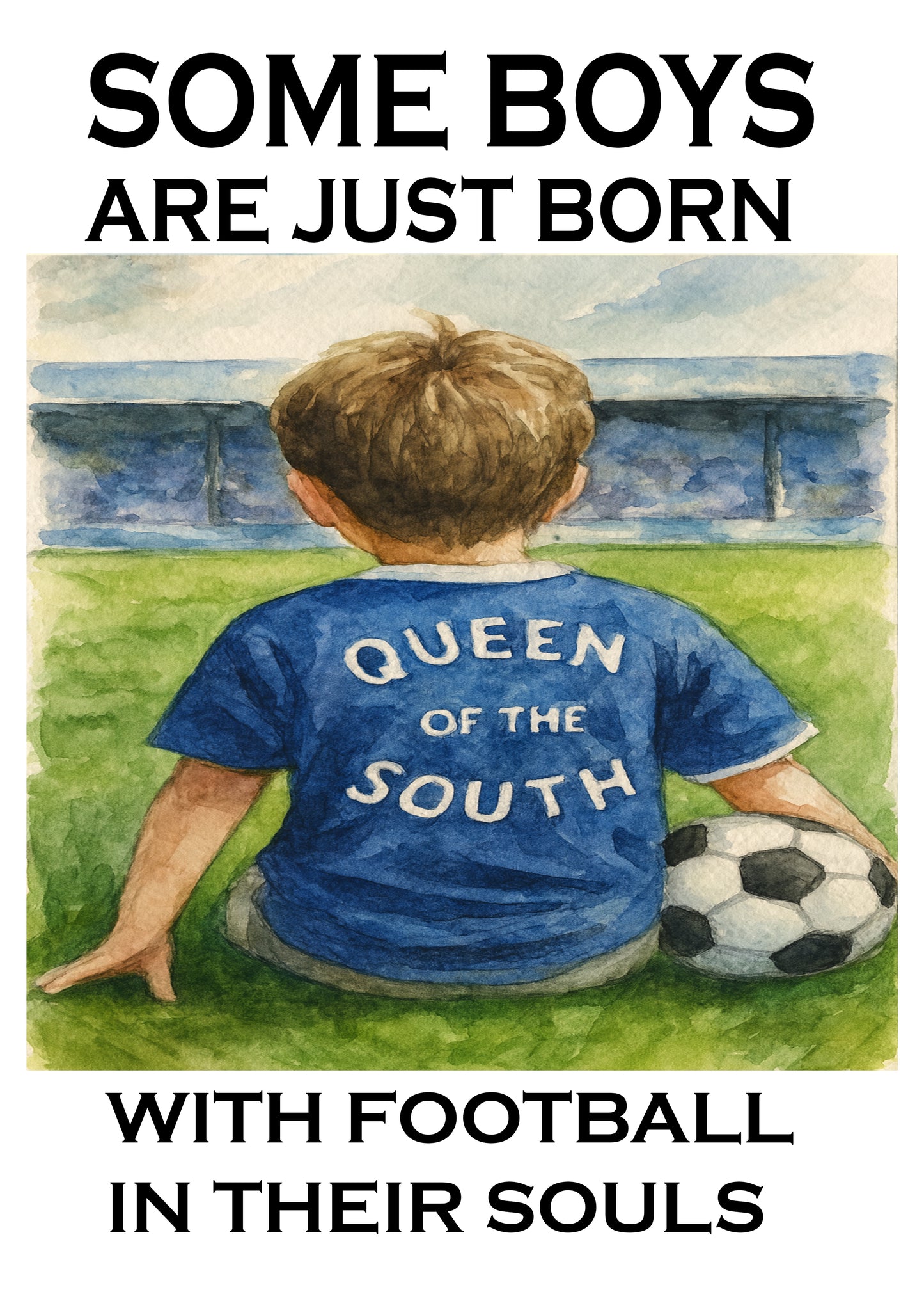 Framed Football Print – Some Boys Are Born with Football in Their Souls