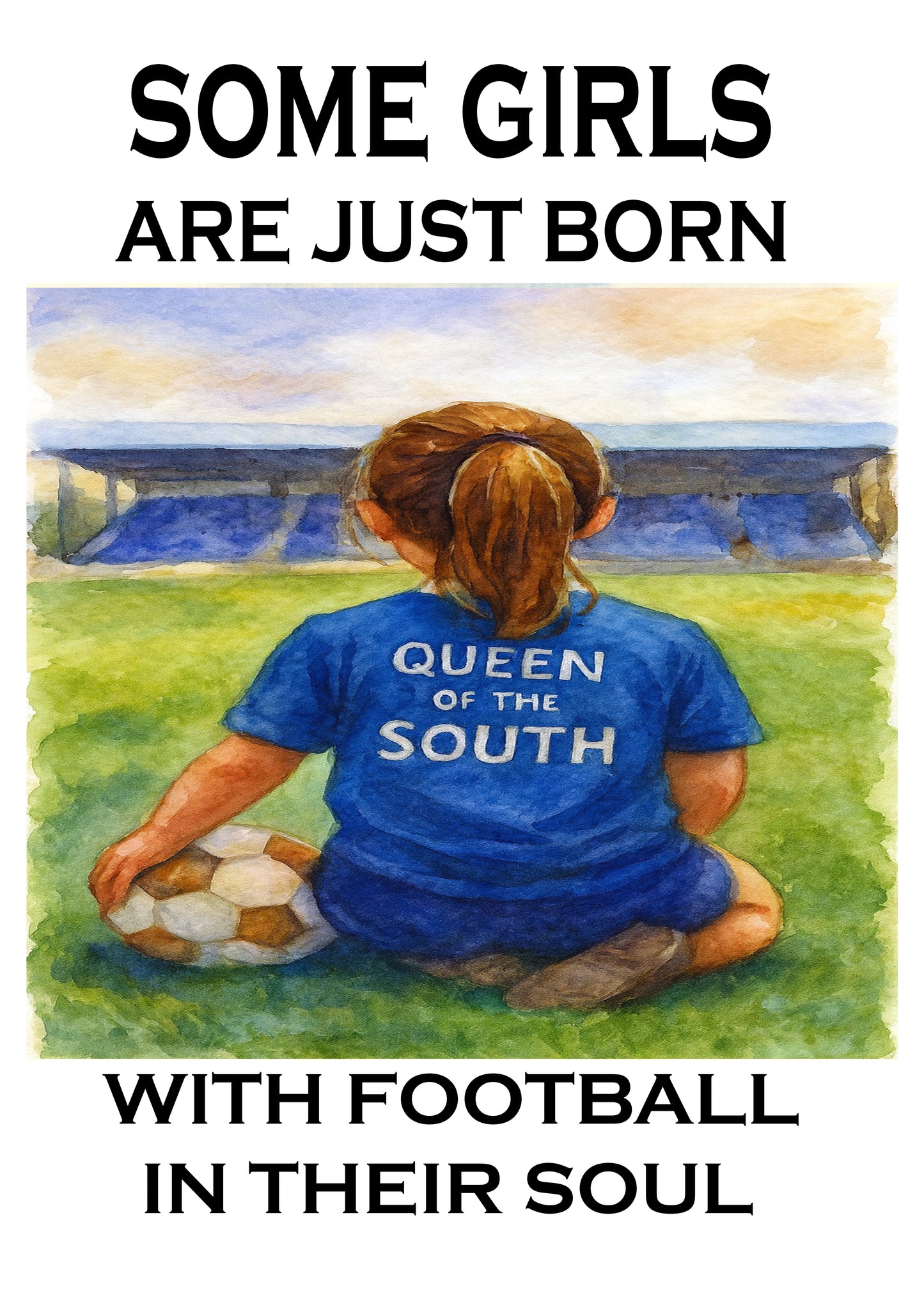 Framed Wall Art – Some Girls Have Football in Their Souls | Inspirational Football Print for Girls & Women