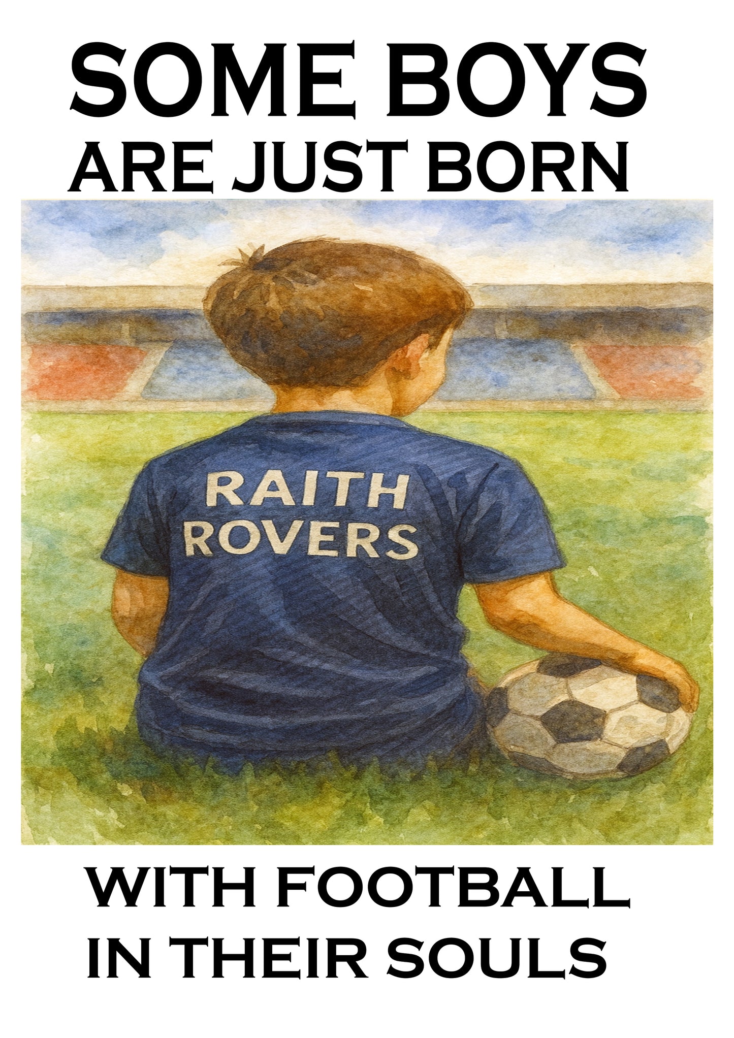 Framed Football Print – Some Boys Are Born with Football in Their Souls