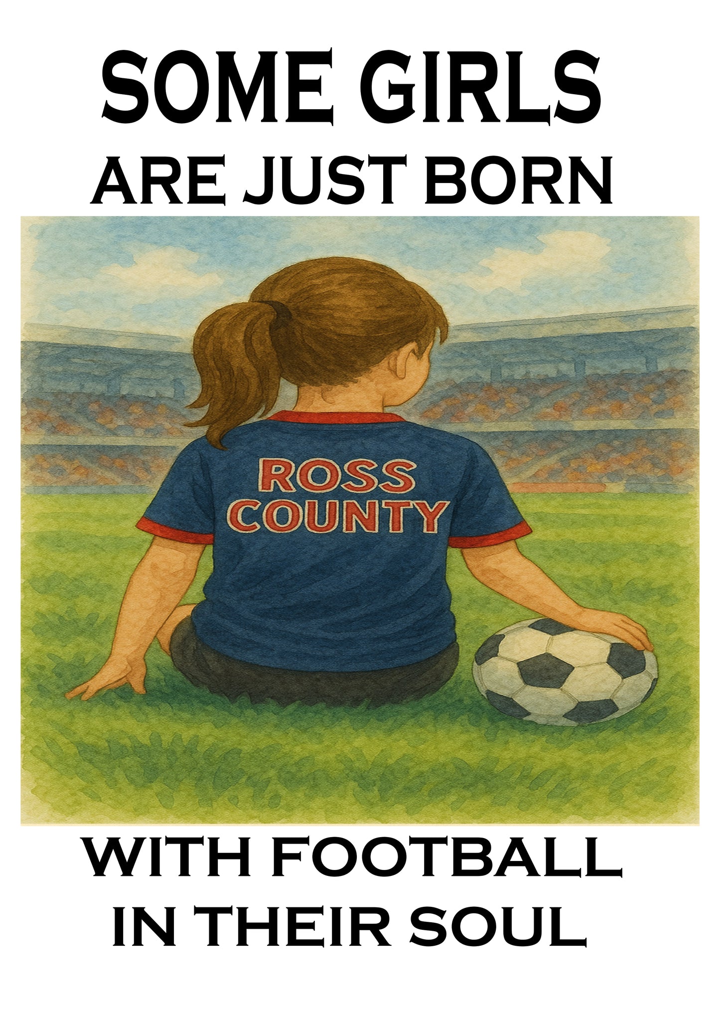 Framed Wall Art – Some Girls Have Football in Their Souls | Inspirational Football Print for Girls & Women