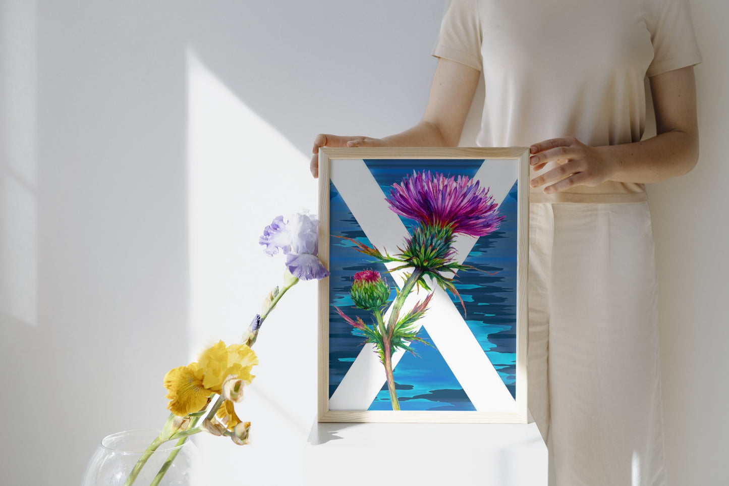 Saltire Thistle A3 Wall Art print