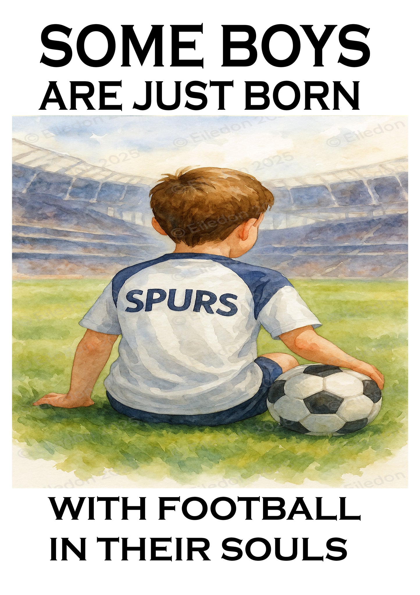 Framed Football Print – Some Boys Are Born with Football in Their Souls