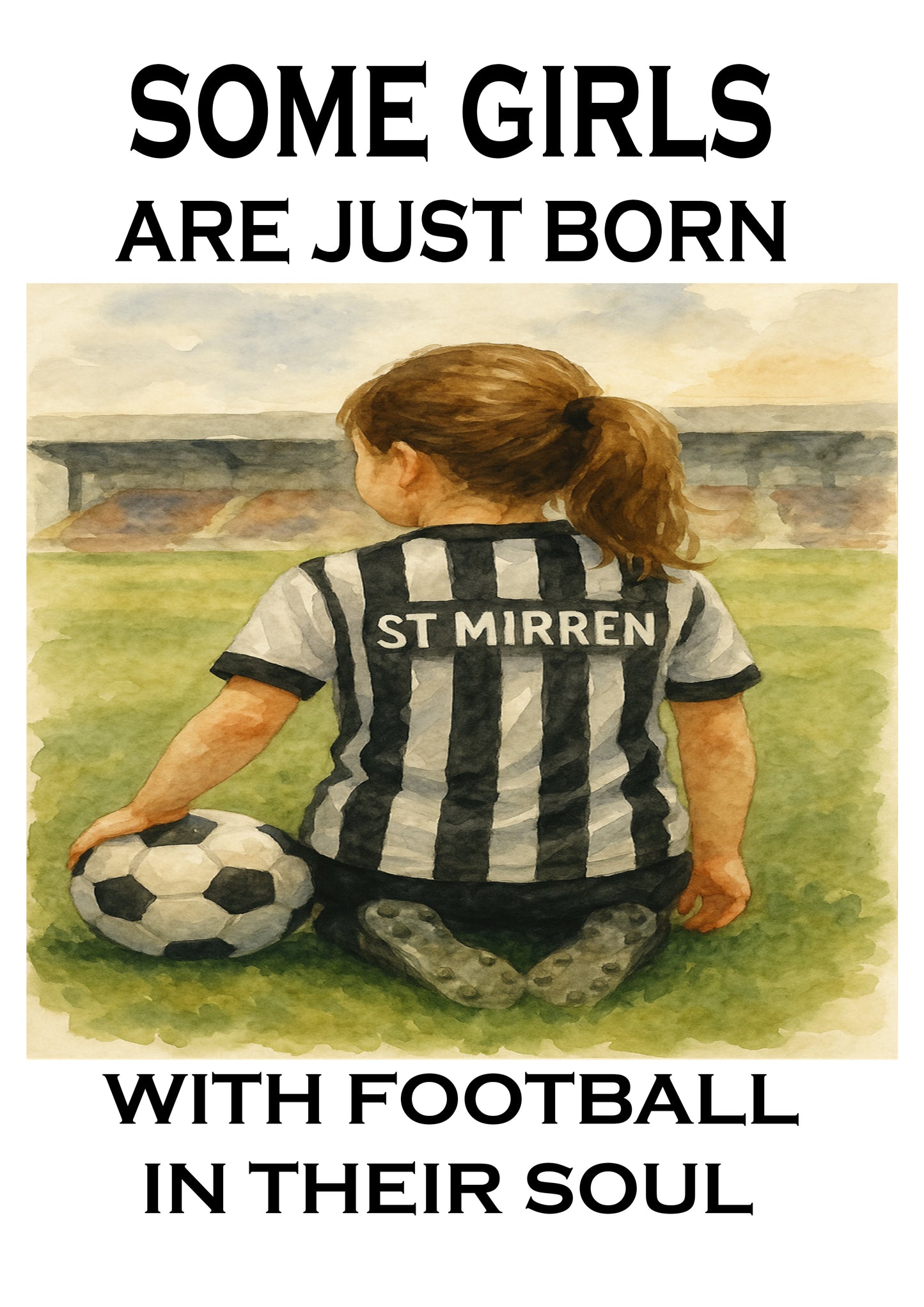 Framed Wall Art – Some Girls Have Football in Their Souls | Inspirational Football Print for Girls & Women