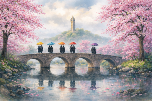 Stirling Old Bridge Wall Art | Scotland In The Rain Scottish Print