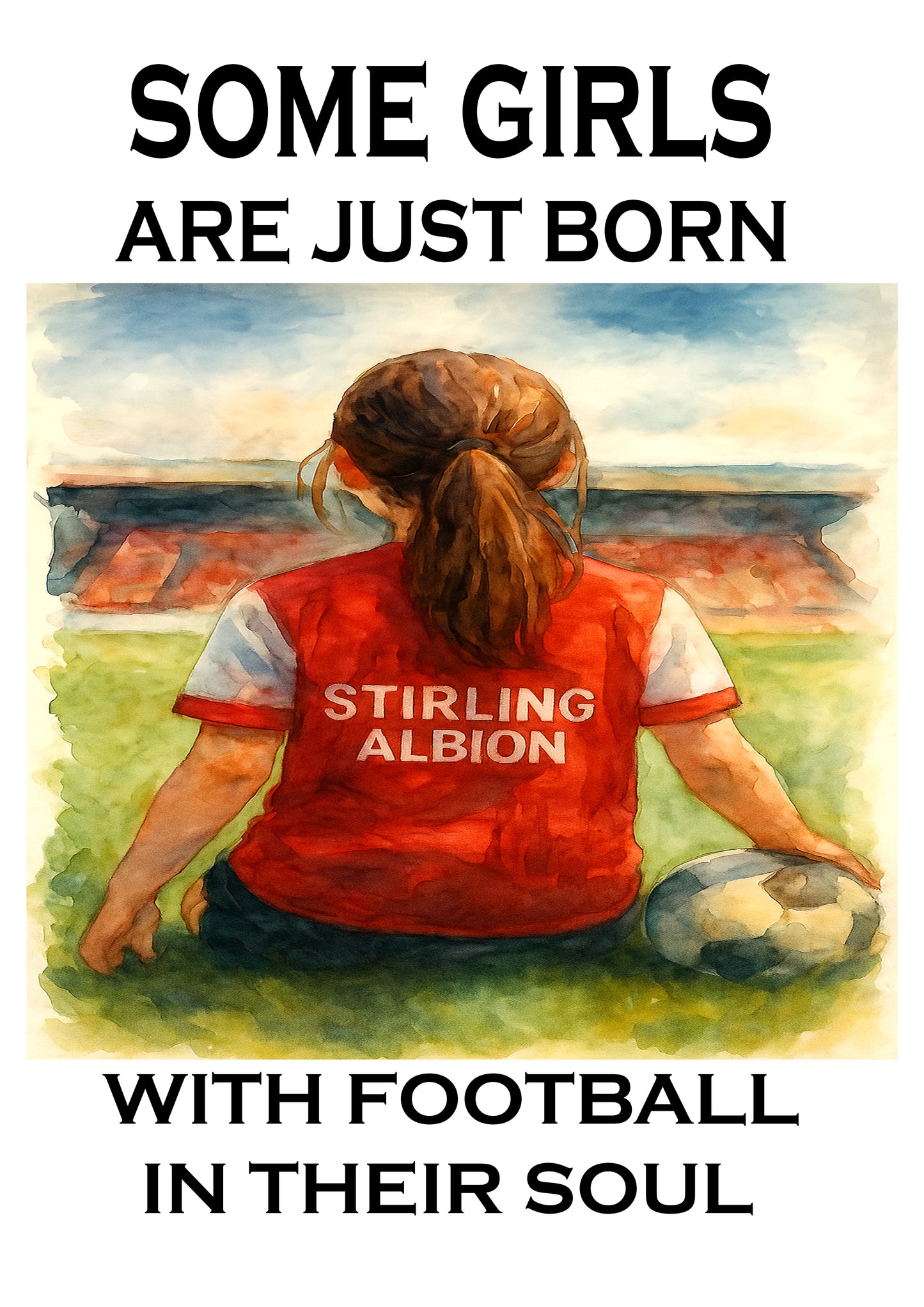 Framed Wall Art – Some Girls Have Football in Their Souls | Inspirational Football Print for Girls & Women