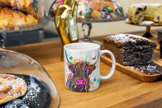 Autumn Colours Highland Cow 11oz Tea/Coffee Mug
